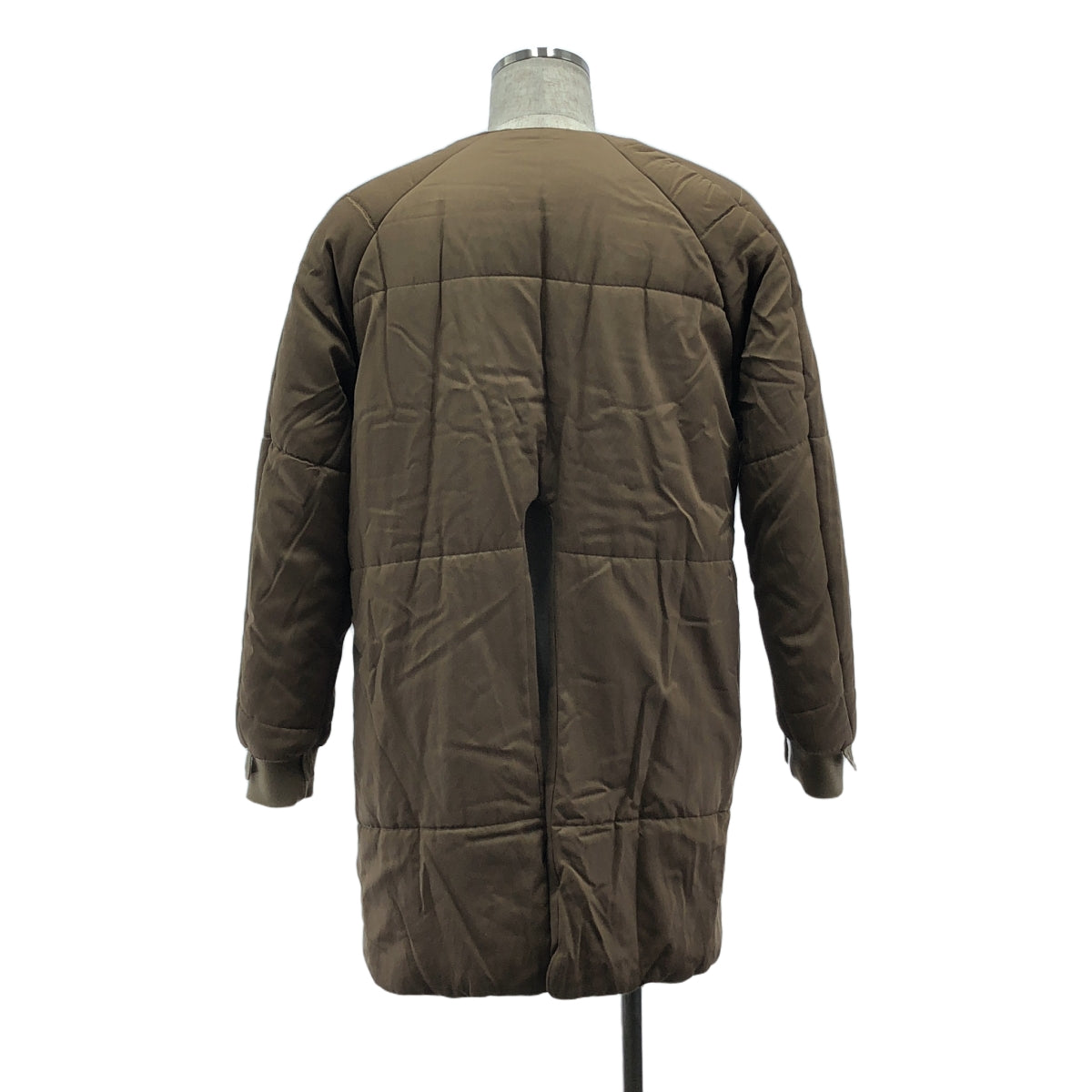 YAECA | Cotton Balmac Coat with Padded Liner | M | Beige | Men's