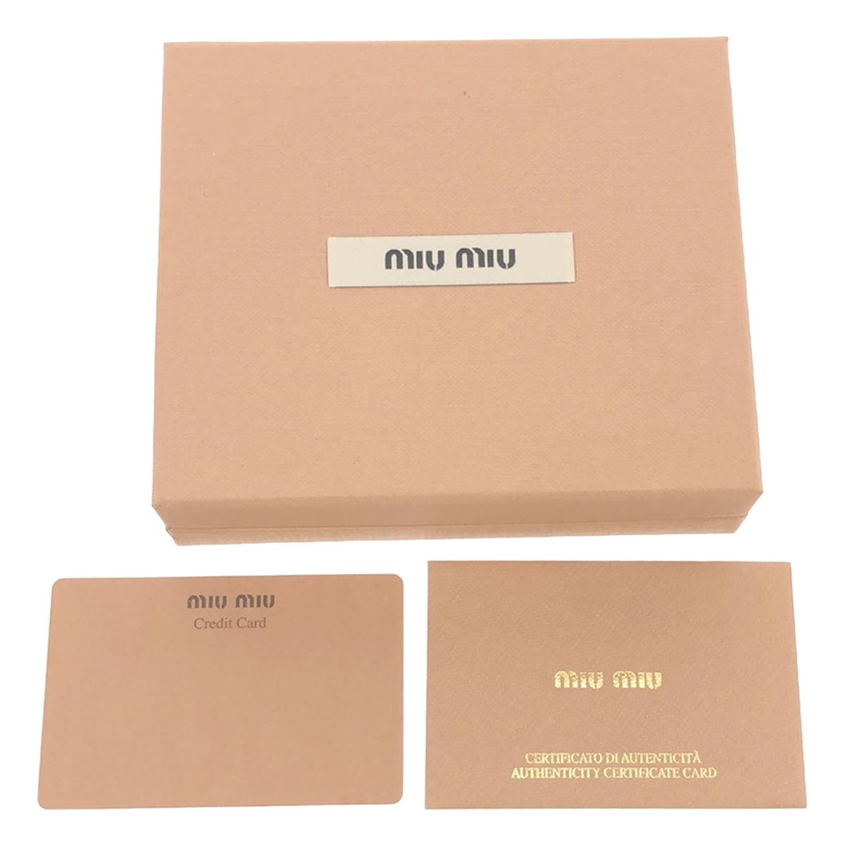 miu miu / 뮤 뮤 | 마테라세 나파 크리스탈 이중 지갑 지갑 |