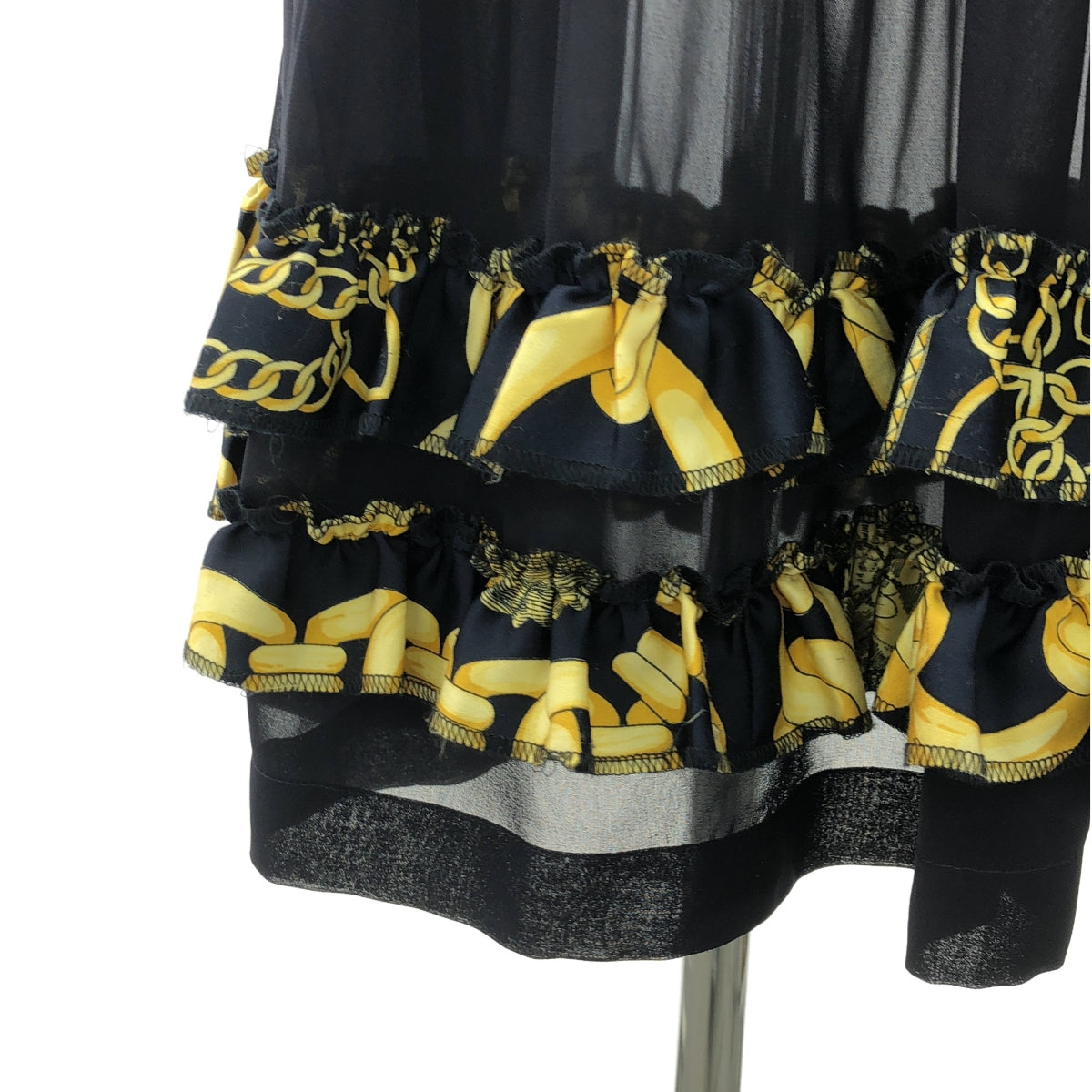 COMME des GARCONS GIRL | 2015SS | 透視荷葉邊長款休閒裙 | S | 女款