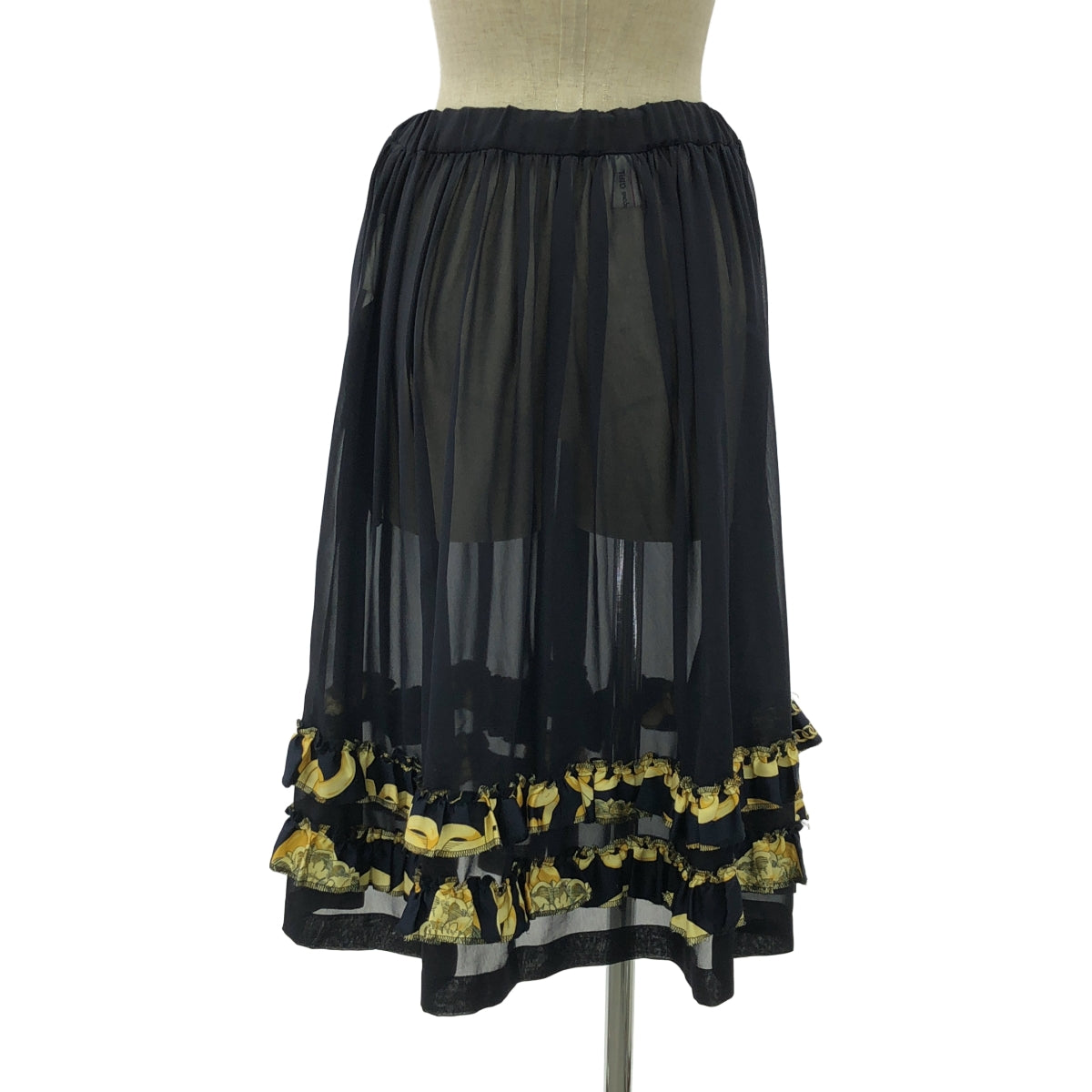 COMME des GARCONS GIRL | 2015SS | 透視荷葉邊長款休閒裙 | S | 女款