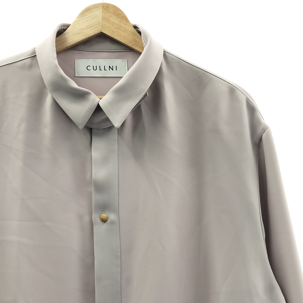 CULLNI | 2024SS | 雙緞下巴扣襯衫 | 尺寸 2 | 淺灰色 | 男款
