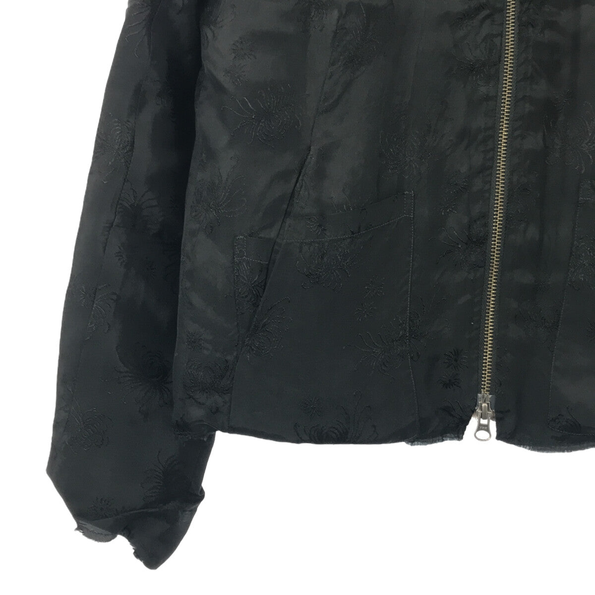 作者:Walid |真絲真皮草刺繡外套 |黑色 |男士