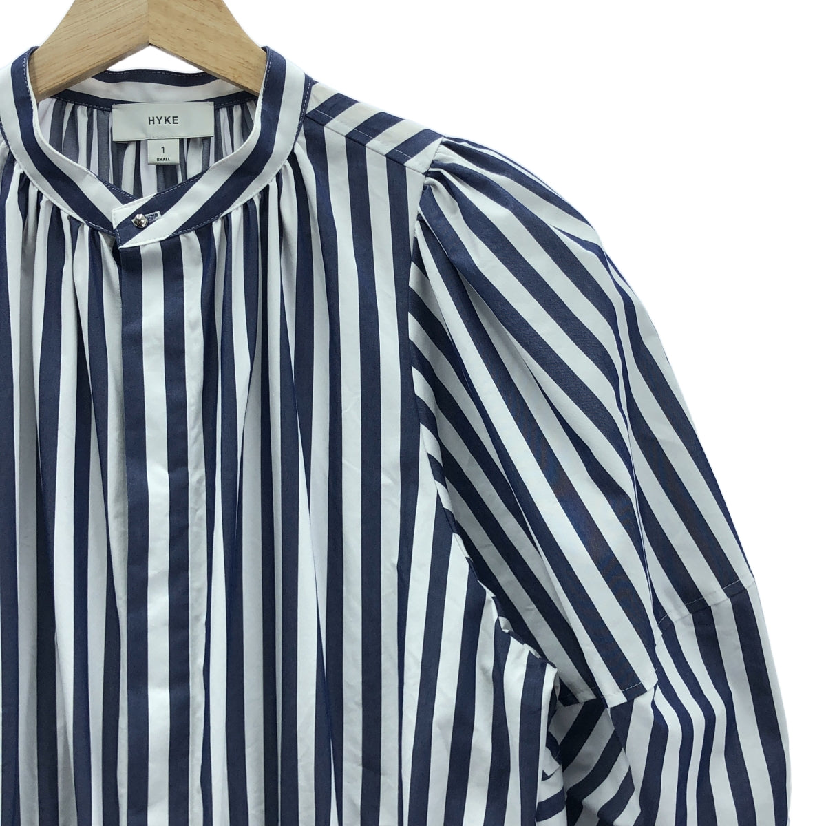 HYKE | 2023SS | STRIPED BALOON SLEEVE JUMPSUIT Striped All-in-One | 1 | Women's
