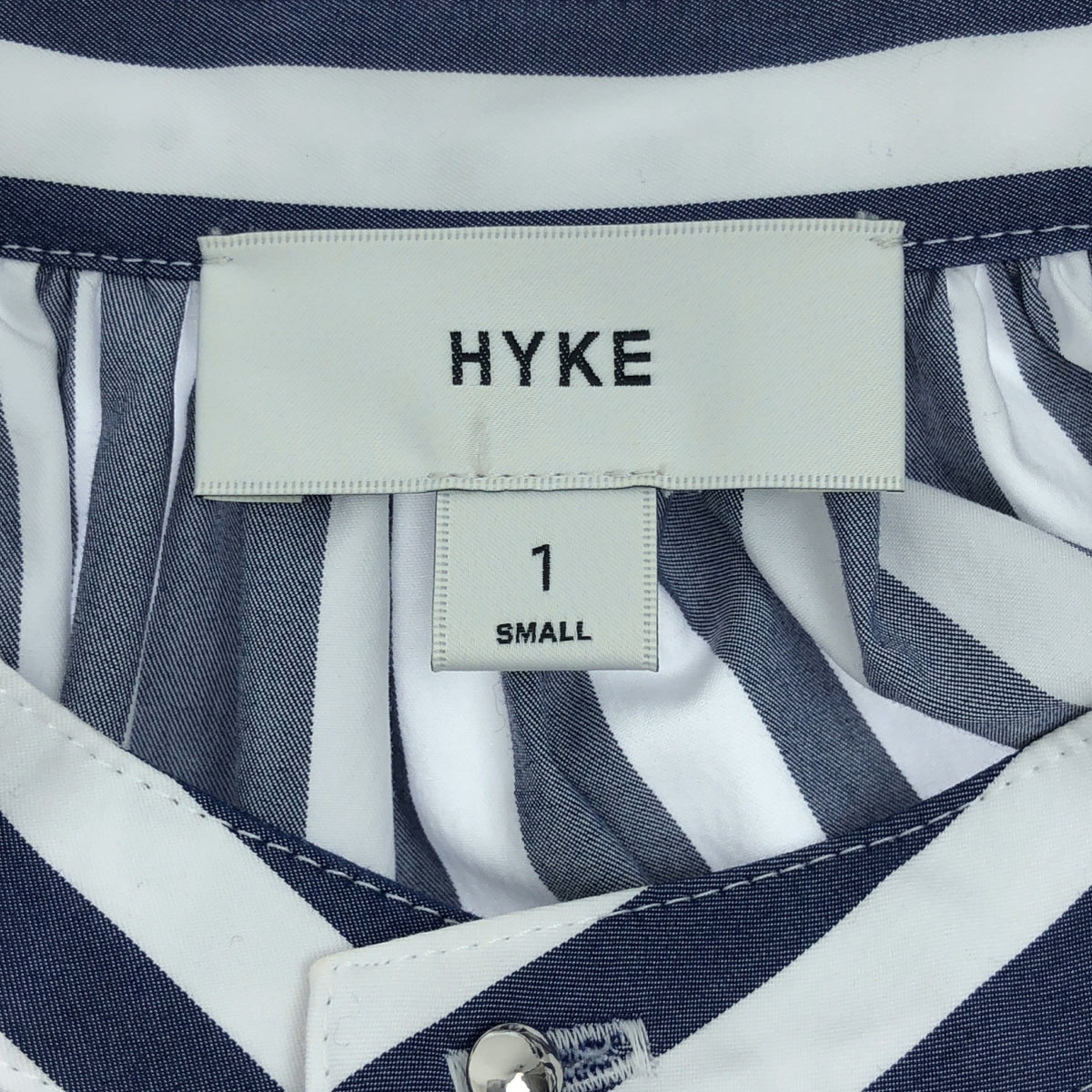 HYKE | 2023SS | STRIPED BALOON SLEEVE JUMPSUIT Striped All-in-One | 1 | Women's