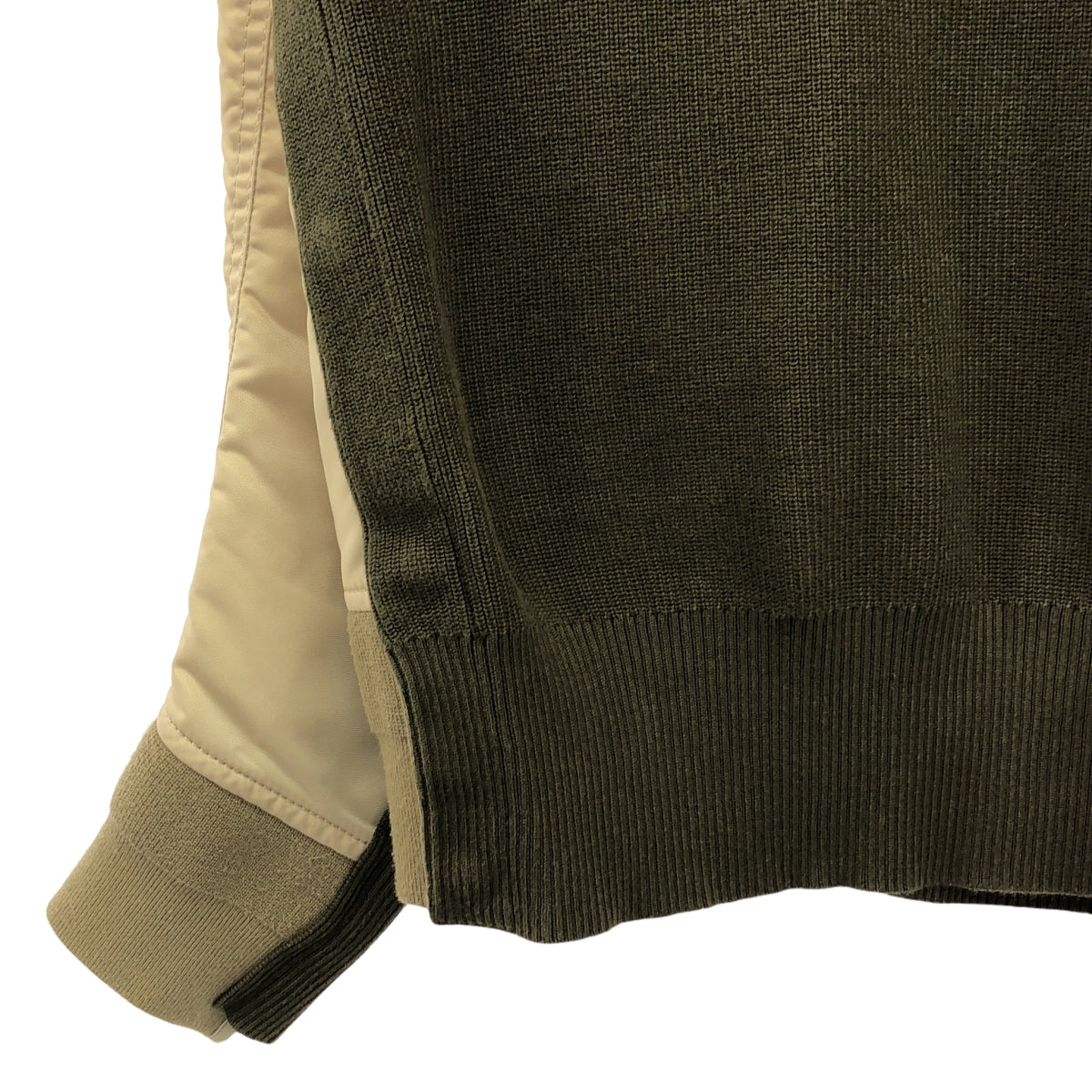 sacai / サカイ | 2022SS | MA-1 ドッキング コットンニット セーター | 3 | メンズ