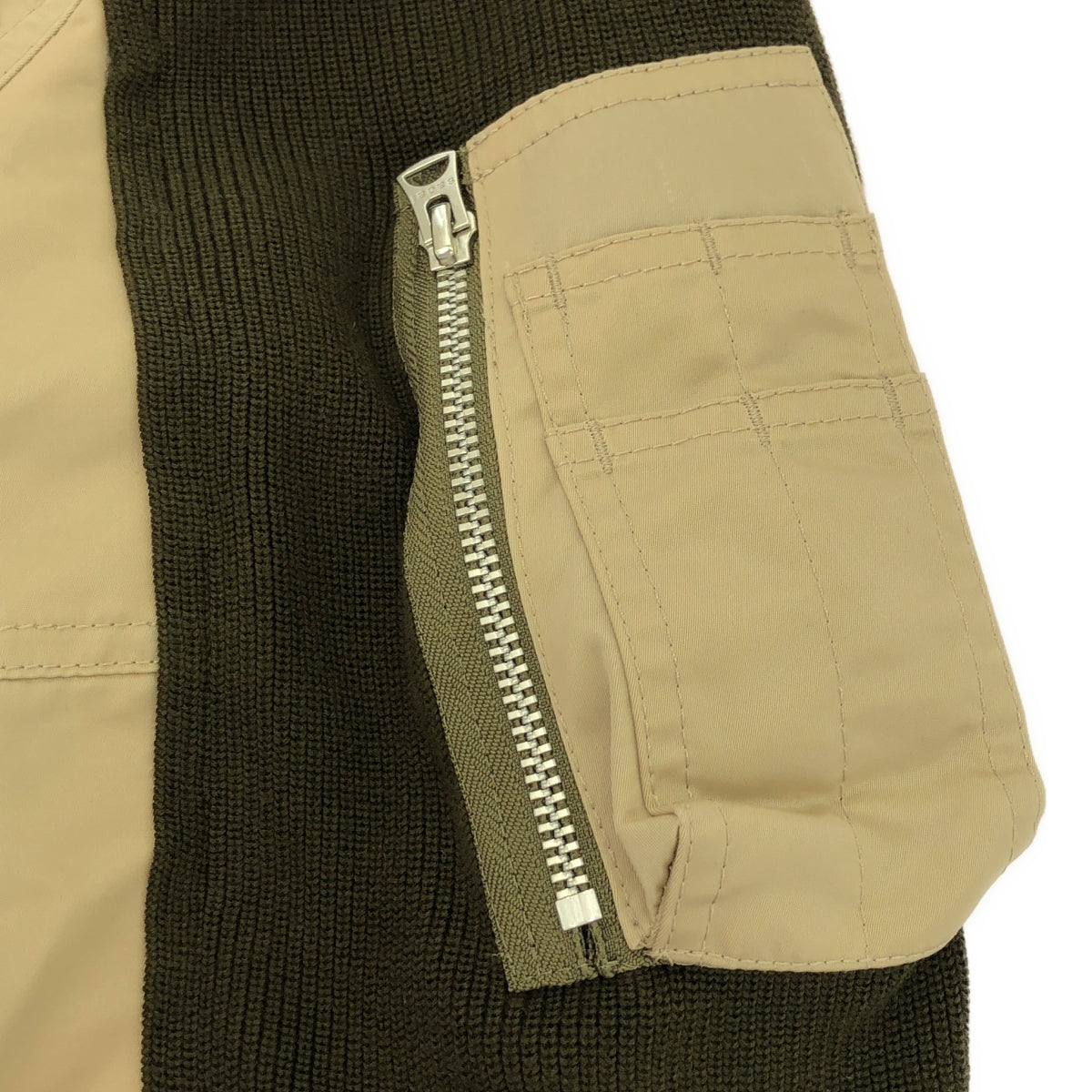sacai / サカイ | 2022SS | MA-1 ドッキング コットンニット セーター | 3 | メンズ