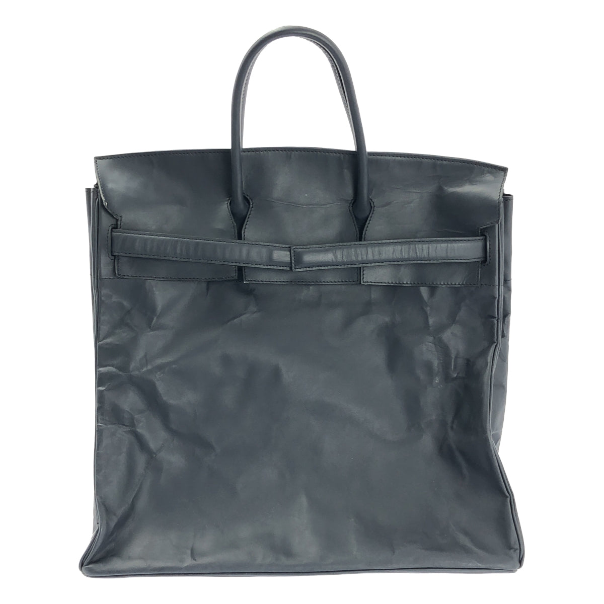 DUREN / 듀렌 | THE MAN CRINCLE LEATHER ALMINUM FOIL 더맨 가죽 토트 백 |