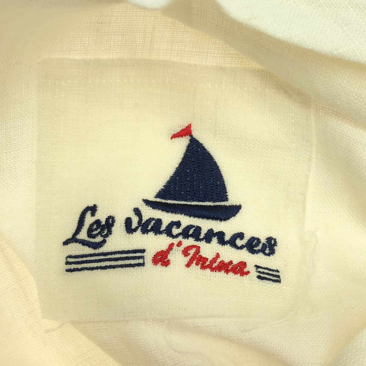 【美品】 Les vacances d'Irina / レ ヴァカンス デイリーナ | リネン セーラーカラー ワンピース | S | アイボリー | レディース