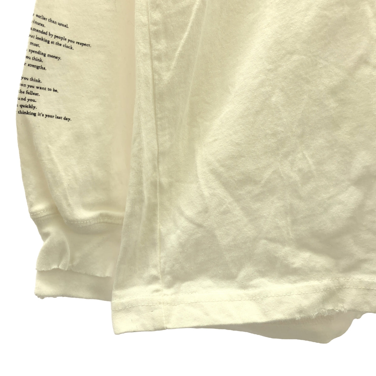 PRANK PROJECT / プランクプロジェクト | Hooded Long Sleeve Tee / ダメージ加工 ロゴ スリーブ カットソー フーディ | F | レディース