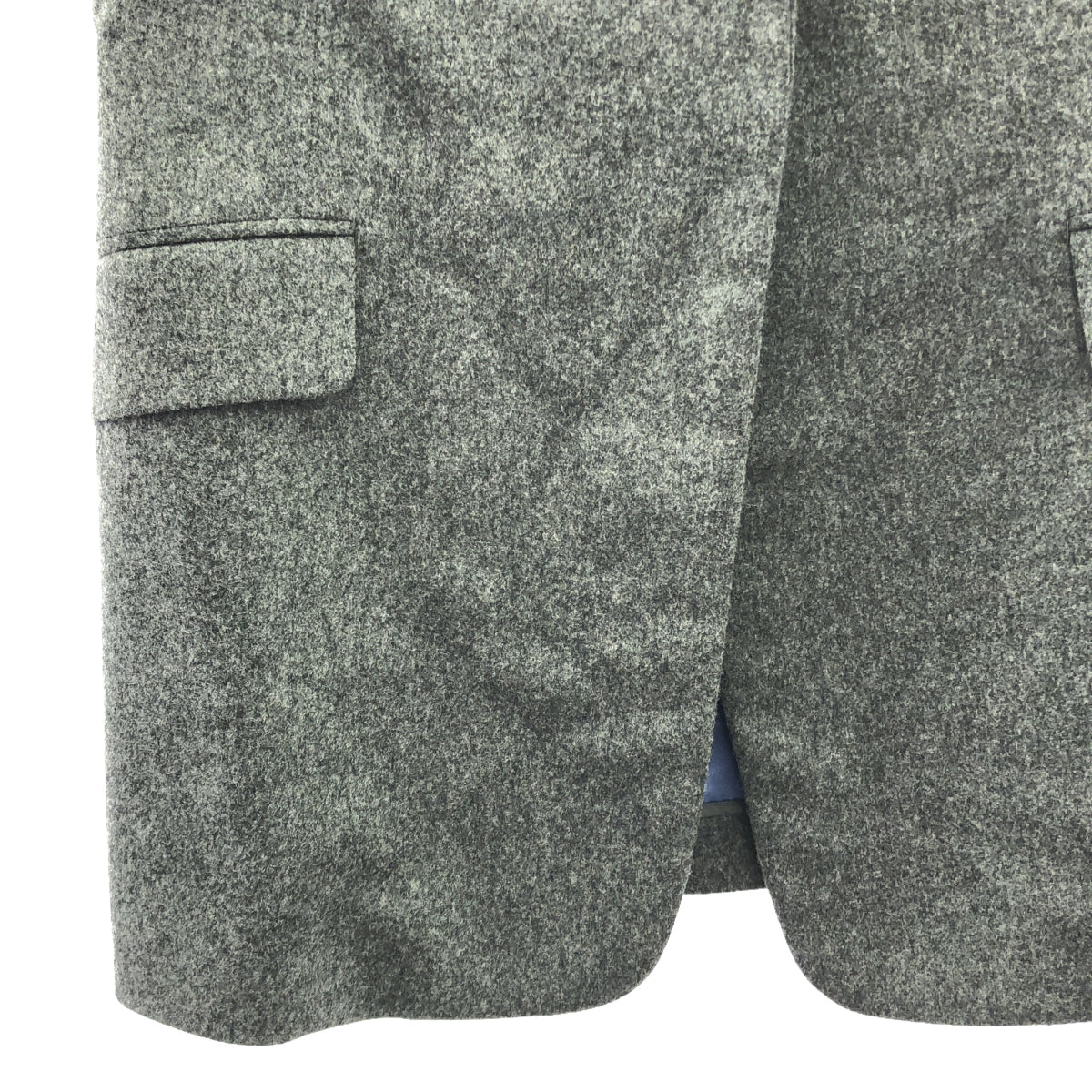 BLAMINK / ブラミンク | WOOL LAPEL VEST ウール ラペル ロング ベスト | 36 | グレー | レディース