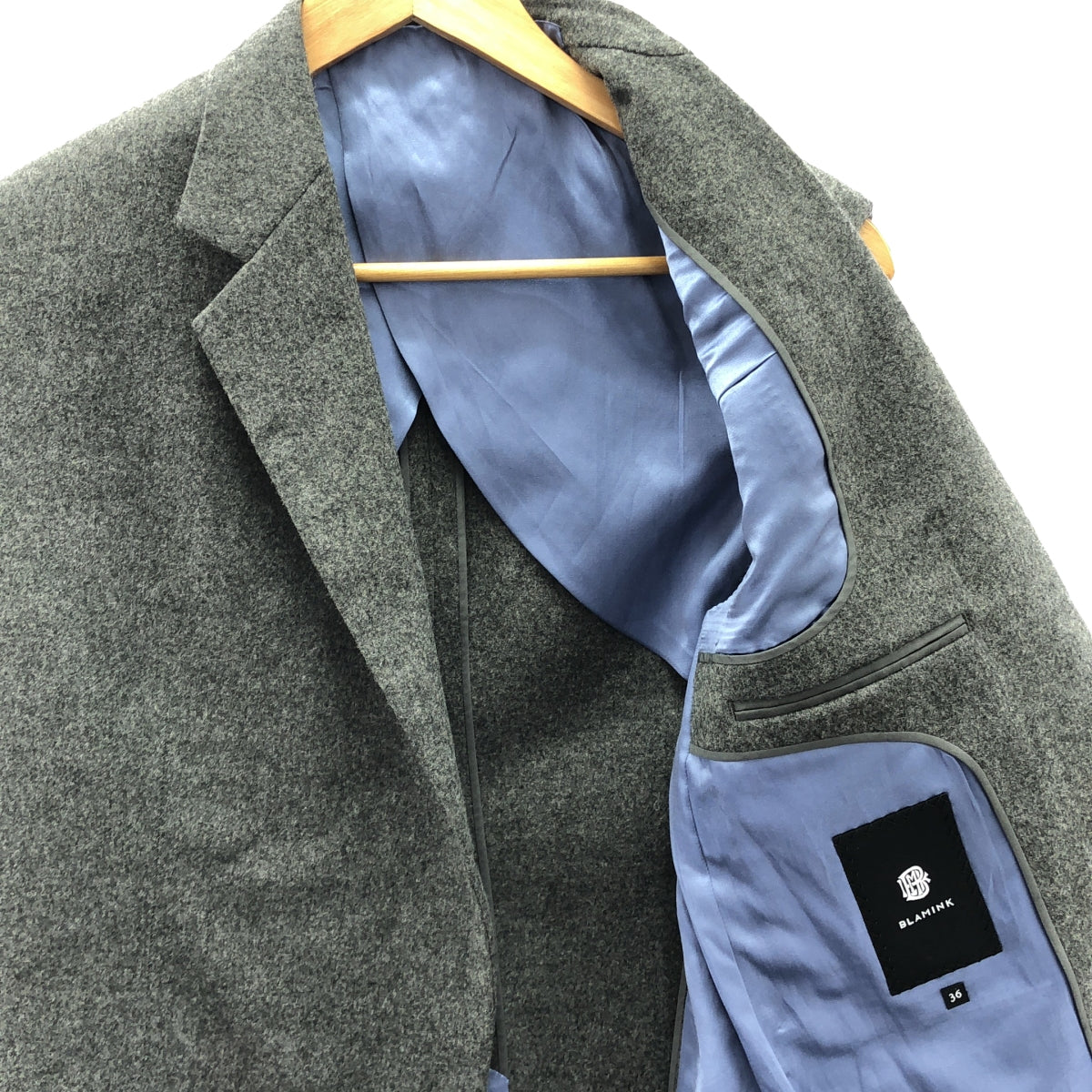 BLAMINK / ブラミンク | WOOL LAPEL VEST ウール ラペル ロング ベスト | 36 | グレー | レディース