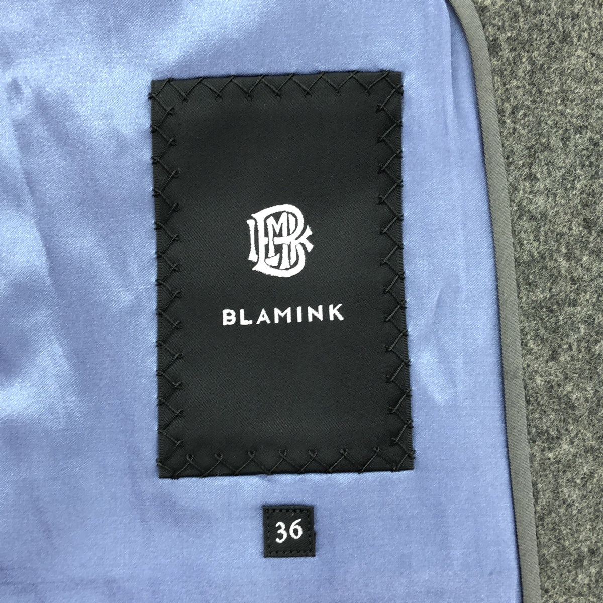 BLAMINK / ブラミンク | WOOL LAPEL VEST ウール ラペル ロング ベスト | 36 | グレー | レディース