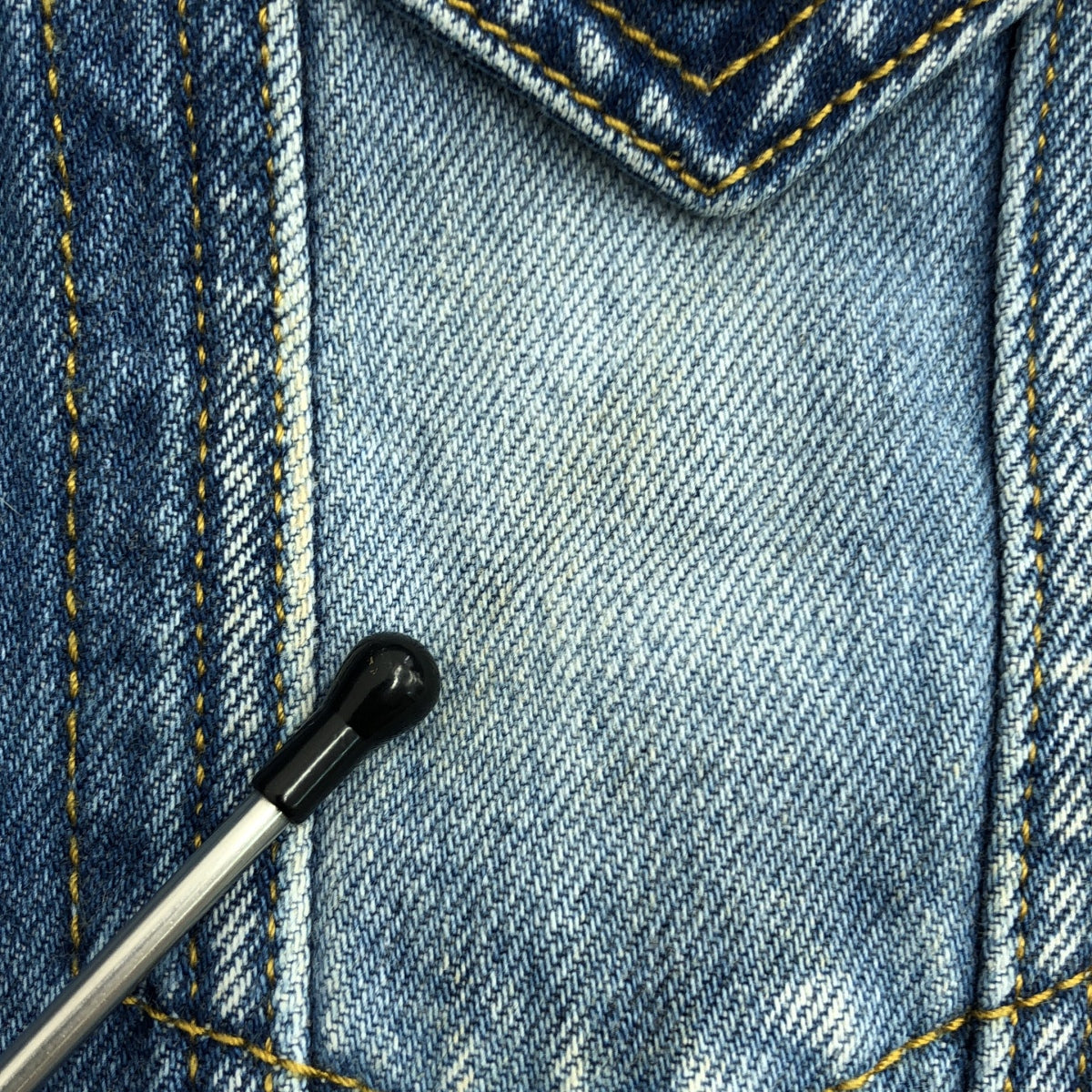 Maison Margiela / メゾンマルジェラ | 2021SS | denim jacket / ブリーチ カットオフ ノーカラー デニムジャケット | 36 | レディース