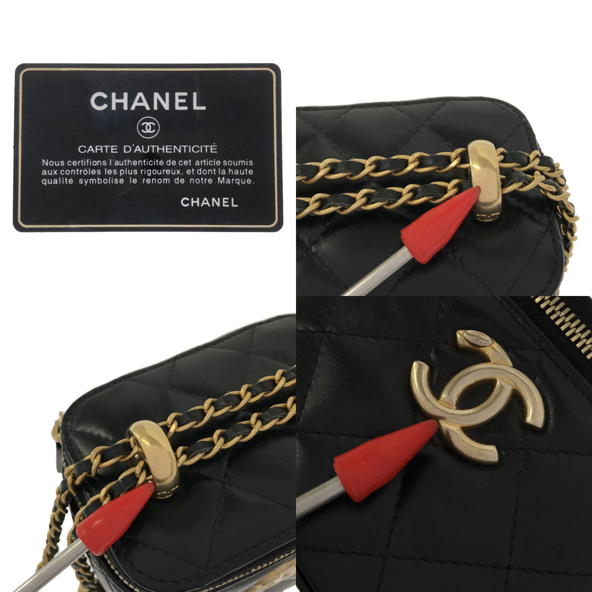 CHANEL / Chanel | AP2292 Coco Mark Matelasse Lambskin Vanity Chain Pouch Shoulder Bag 32 series |