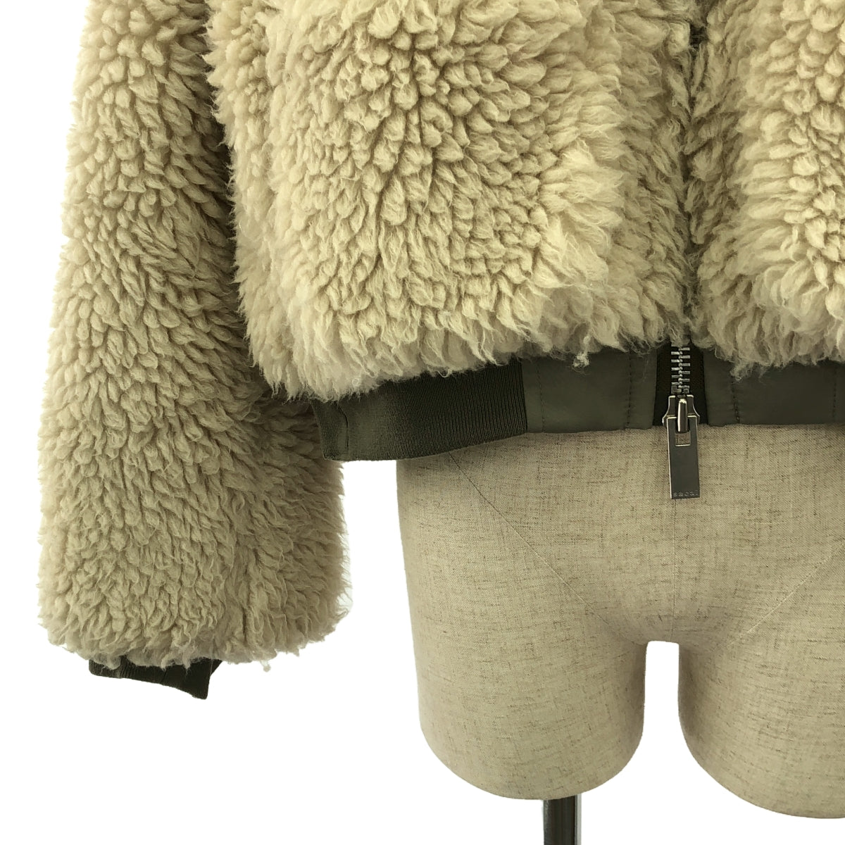sacai / サカイ | 2023AW | Faux Shearling Blouson / ボア ブルゾン ジャケット | 2 | アイボリー | レディース
