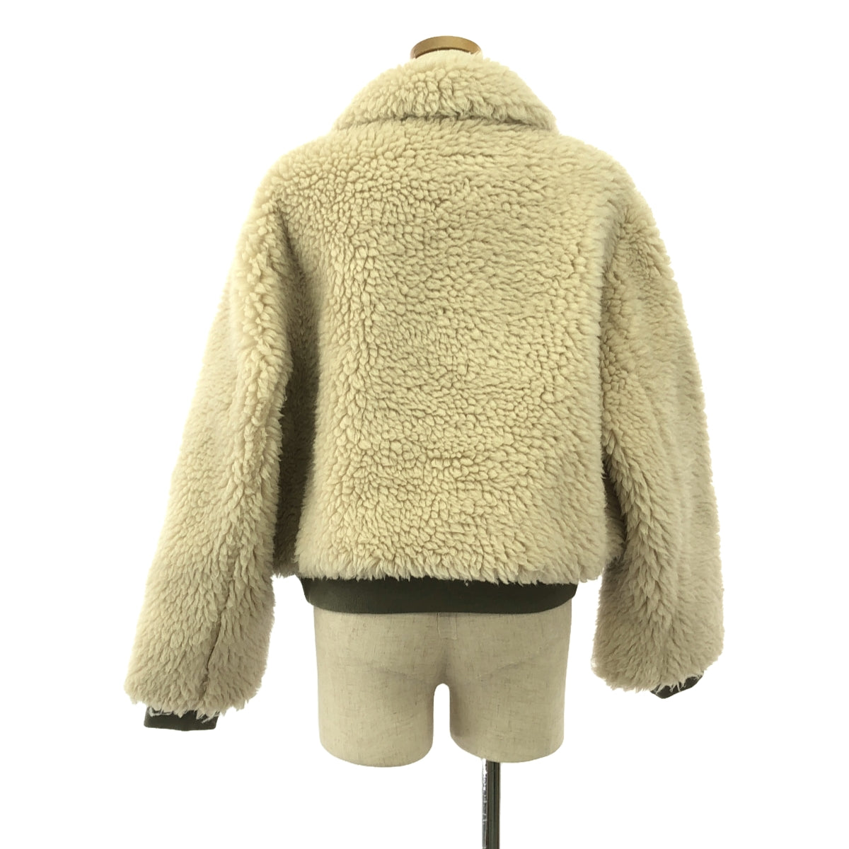 sacai / サカイ | 2023AW | Faux Shearling Blouson / ボア ブルゾン ジャケット | 2 | アイボリー | レディース