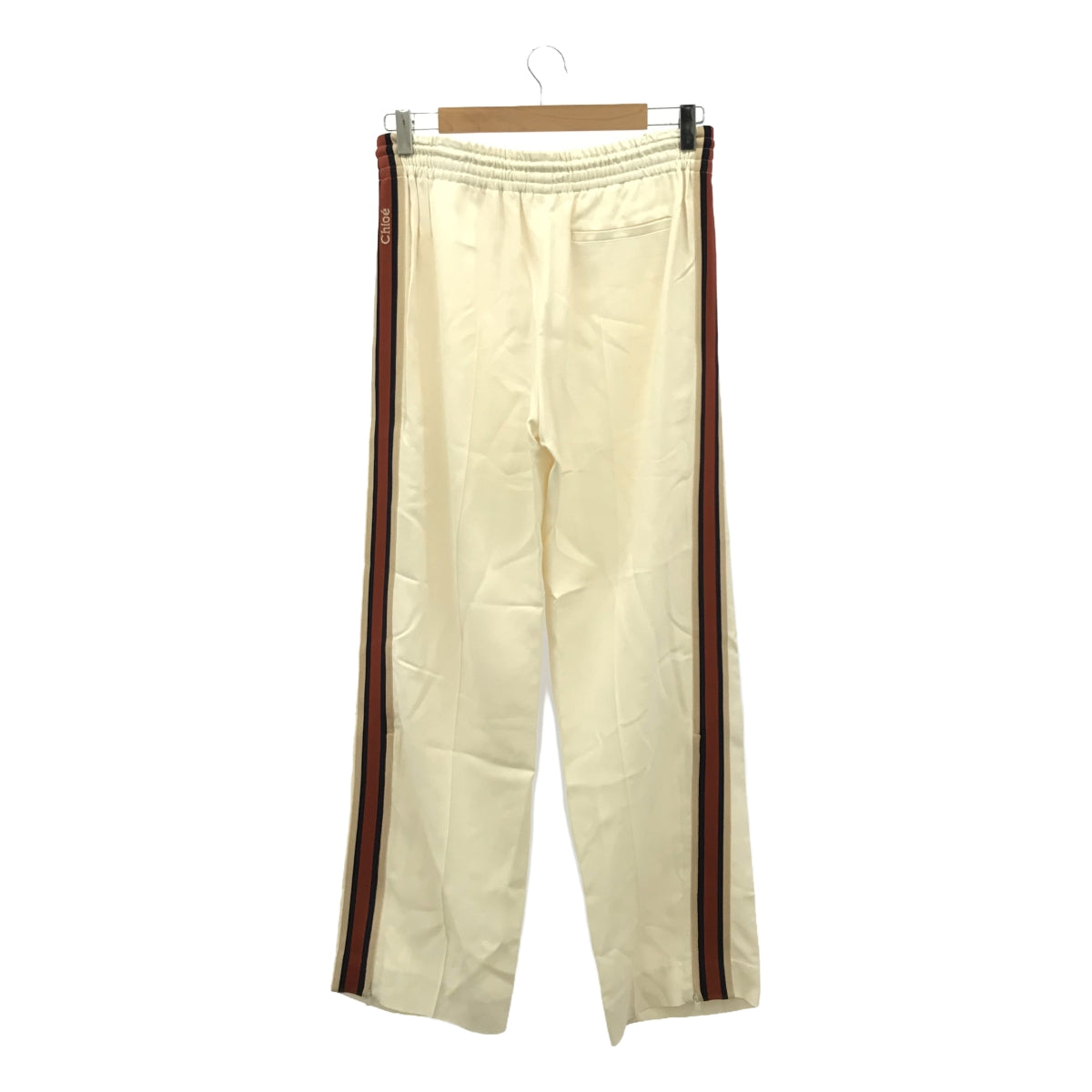 【美品】  Chloe / クロエ | シルク混 サイドライン イージーパンツ | 36 | ベージュ | レディース