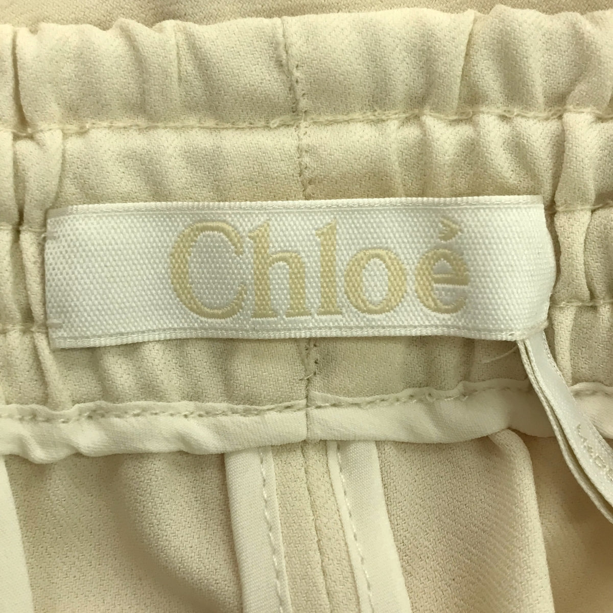 【美品】  Chloe / クロエ | シルク混 サイドライン イージーパンツ | 36 | ベージュ | レディース