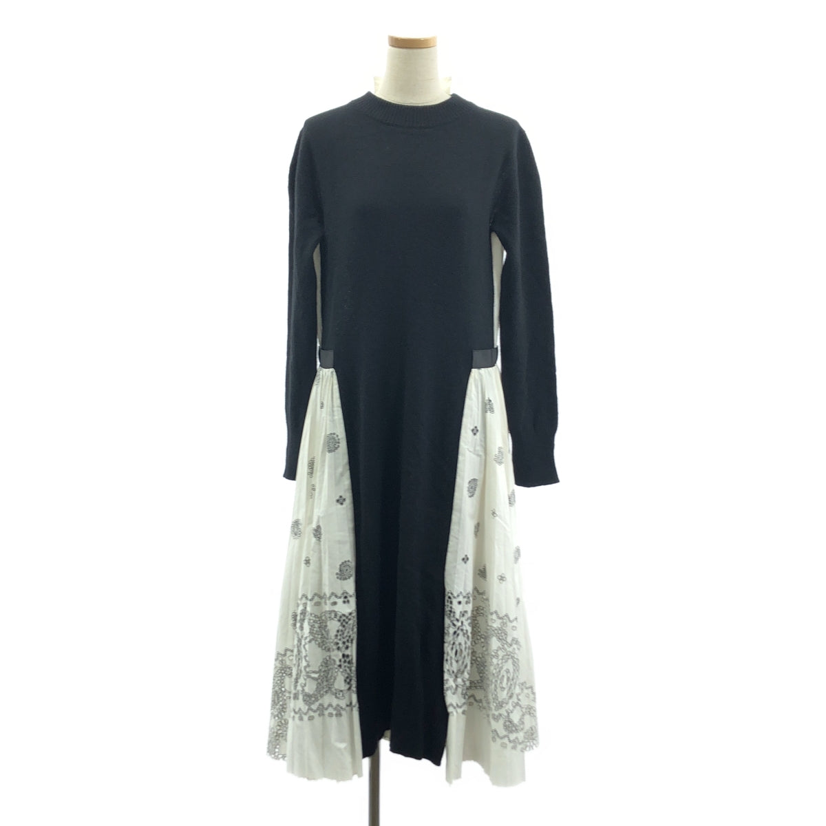 sacai / サカイ | 2021AW | ニット ドッキング カッティング