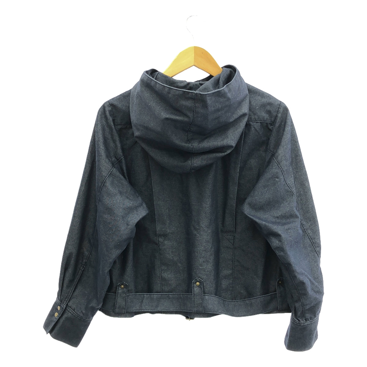 Re:poris / レポリス | 2022SS | バイカー デニム フーデッド ジャケット | インディゴ | レディース