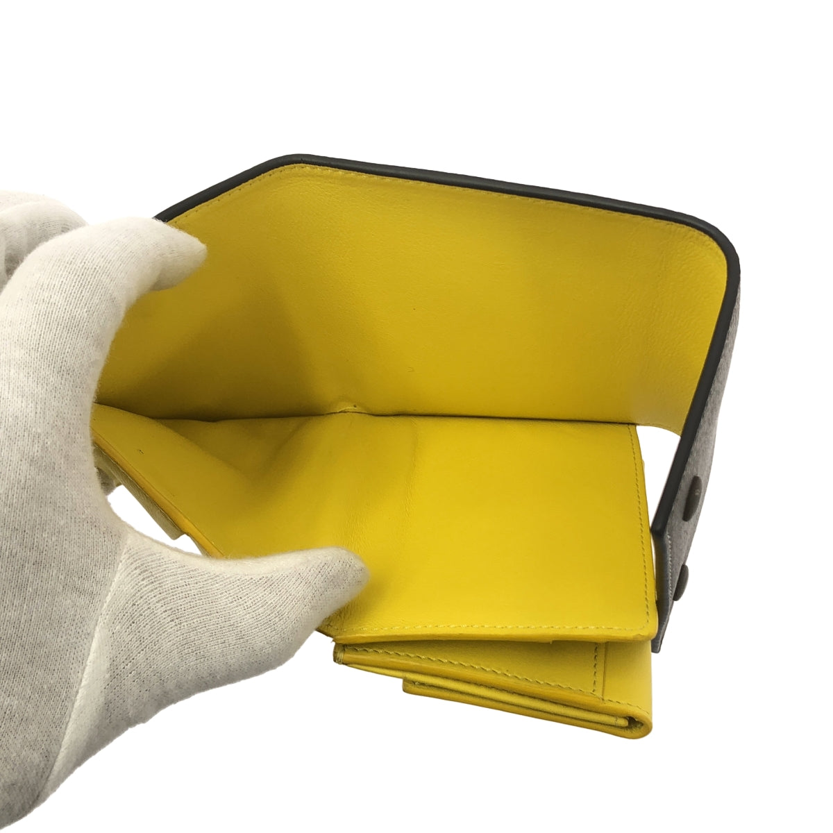 CELINE / セリーヌ | スモール フォールデッド マルチファンクション トリフォールド / レザー ロゴ コンパクト ウォレット 財布 |