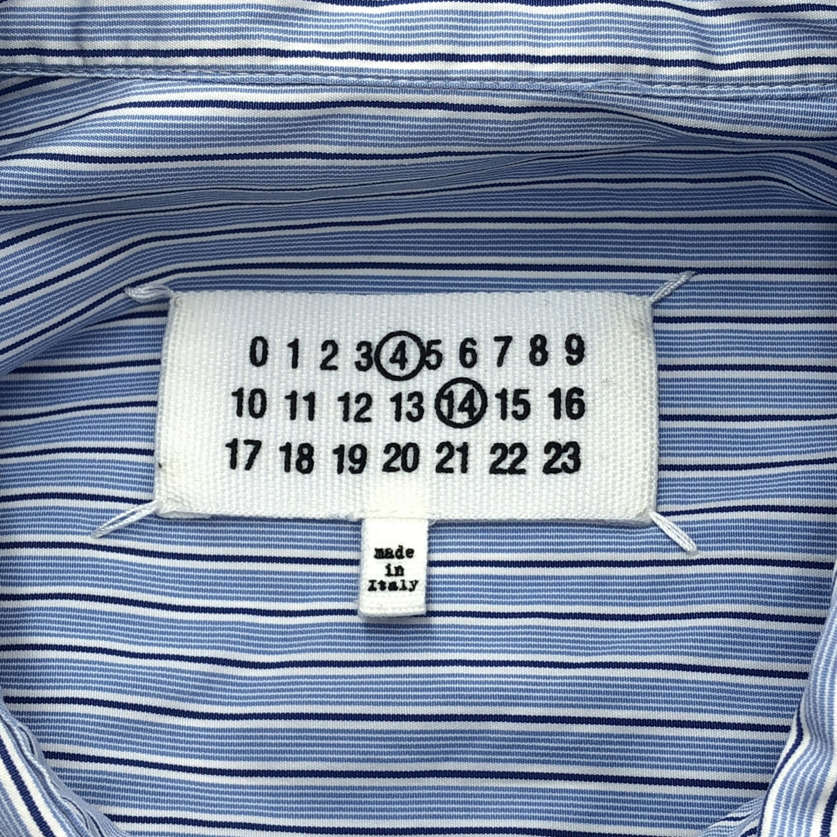 Maison Margiela / 메종 마르젤라 | 2024SS | 스트라이프 오버 셔츠 원피스 | XS | 네이비 / 블루 / 화이트 | 여성