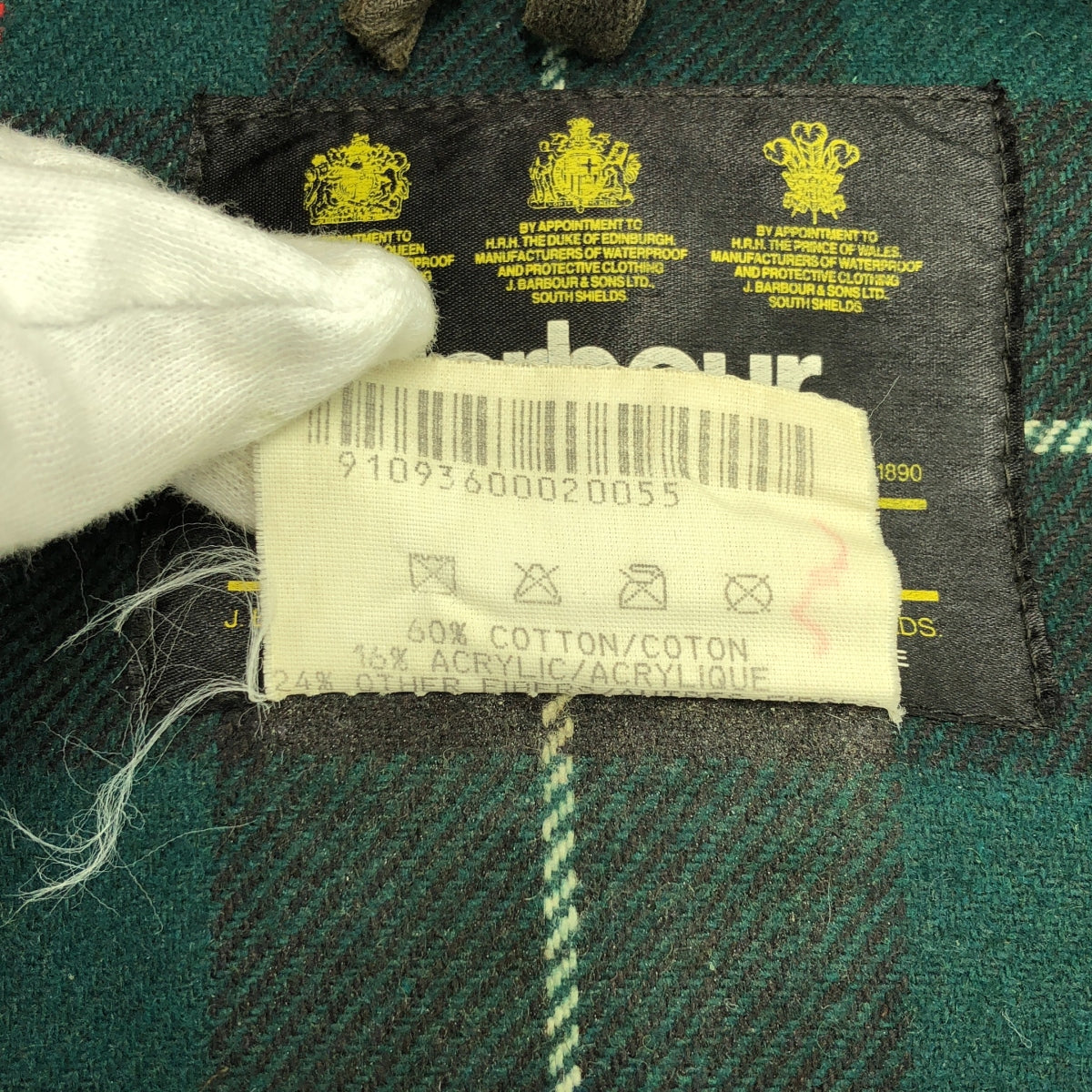 Barbour / バブアー | 90s~ / 1991年製 vintage NORTHUMBRIA / ノーザンブリア オイルドコート | C46 | オリーブ系 | メンズ