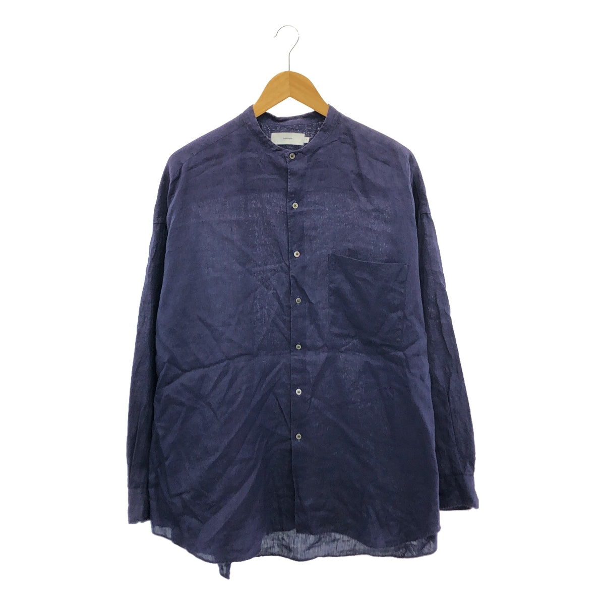 Graphpaper / グラフペーパー | 2022SS | Linen Oversized Band Collar Shirt リネン  オーバーサイズ バンドカラーシャツ | F | メンズ