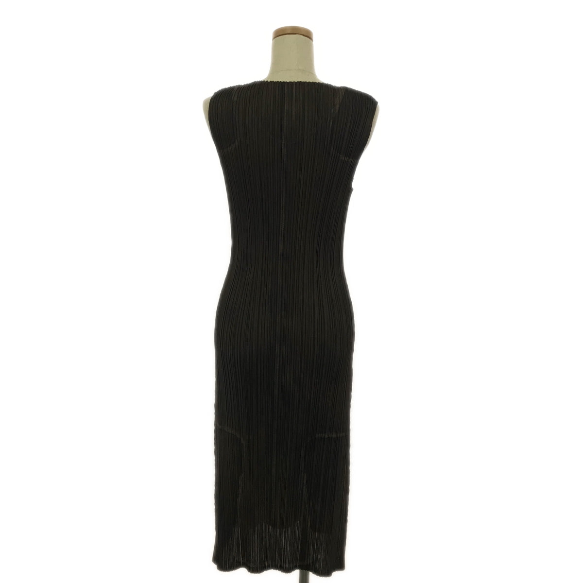 【美品】 PLEATS PLEASE ISSEY MIYAKE / プリーツプリーズイッセイミヤケ | カウガール プリント ノースリーブワンピース | 4 | カーキ | レディース