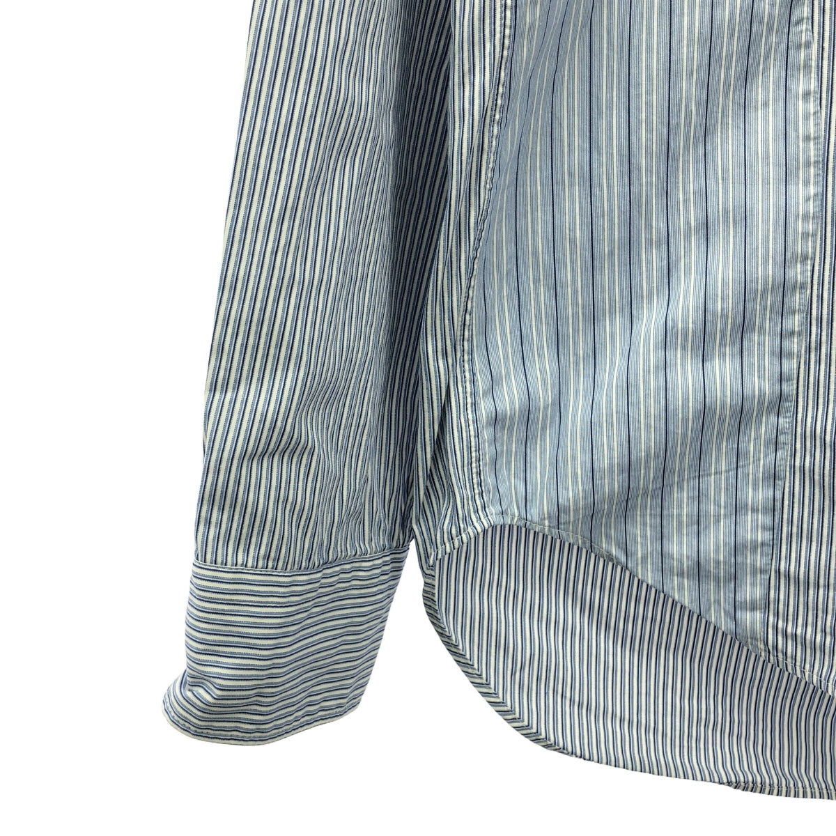 COMME des GARCONS HOMME DEUX | 2021SS | Cotton patchwork regular collar shirt | S | Blue | Men's