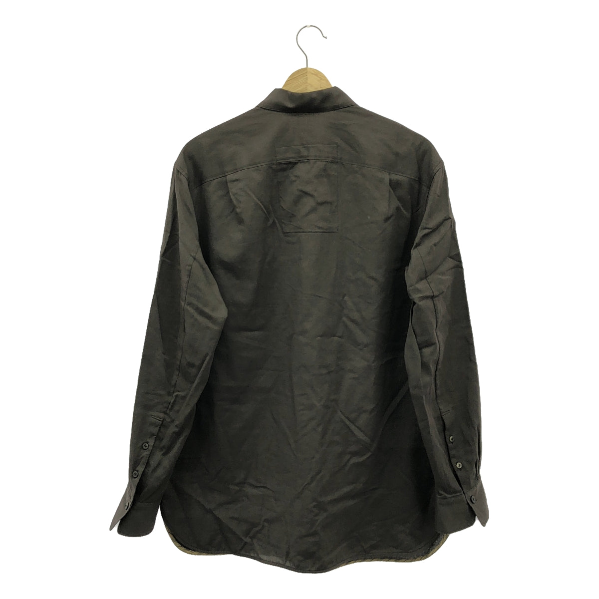 【美品】 ziggy chen / ジギーチェン | COLLAGE SHIRT / レギュラーカラーパッチシャツ | 46 | ブラウン | メンズ