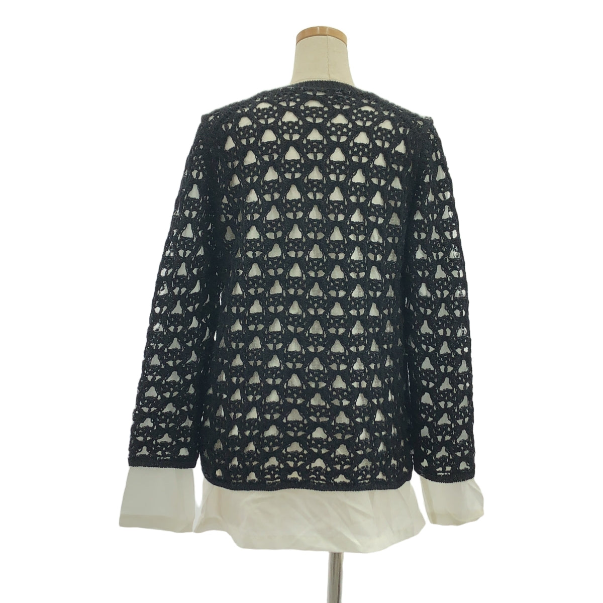 COMME des GARCONS | 2023SS | Mixed-material layered knit pullover | XS | Women's