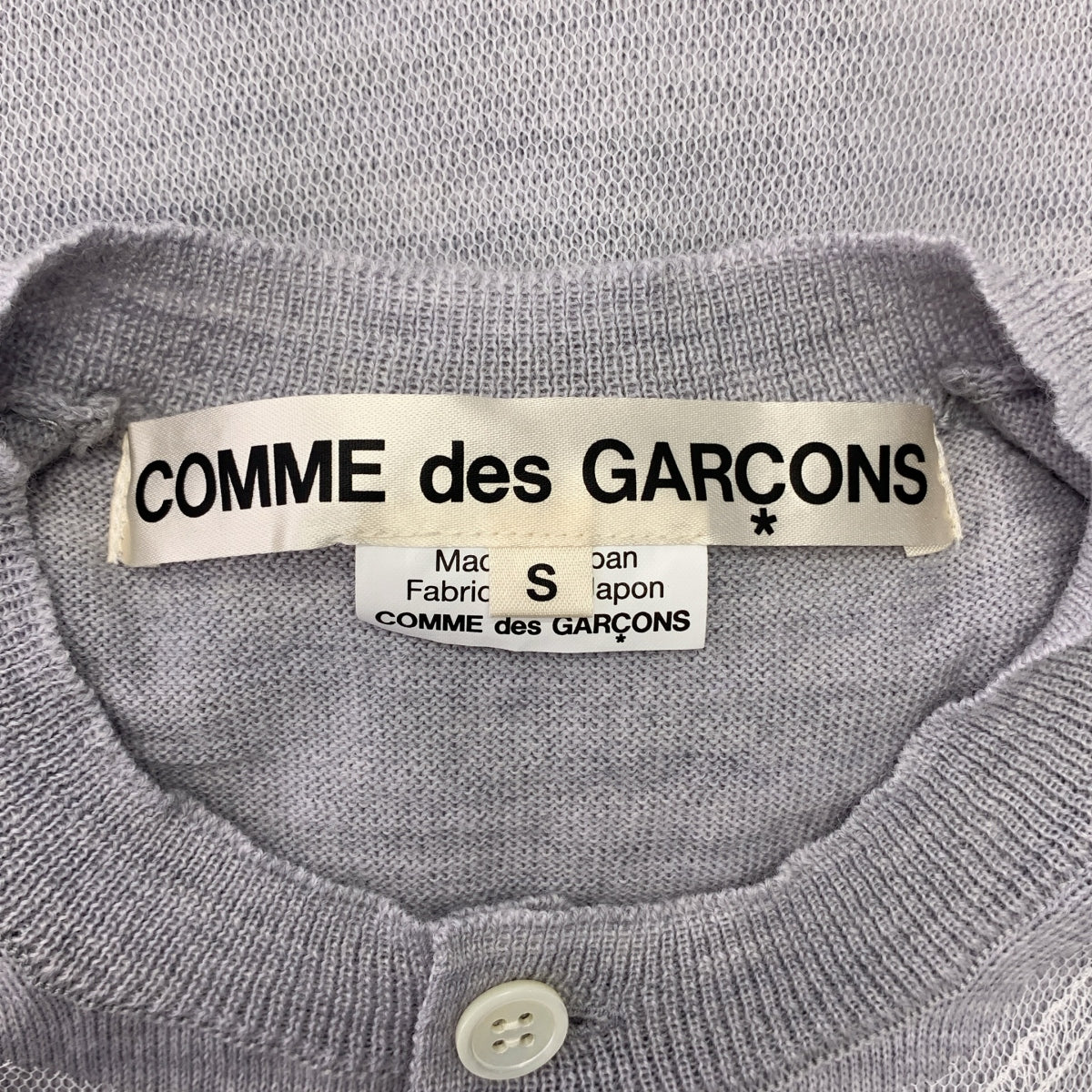 COMME des GARCONS | 2025SS | 薄紗多層圓領開襟衫 | S | 女款