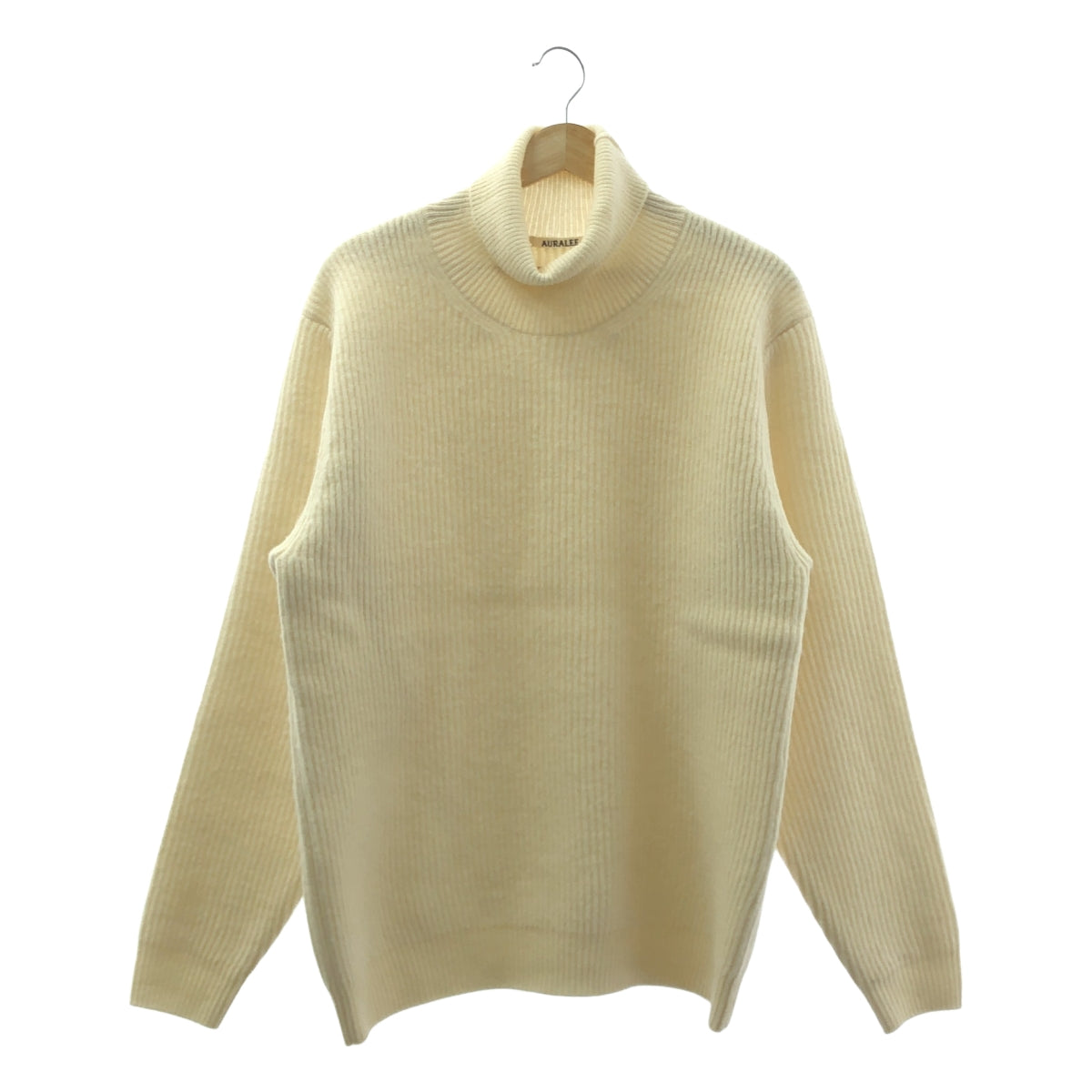AURALEE / オーラリー | 2023AW | MILLED FRENCH MERINO RIB KNIT TURTLE ミルド フレンチメリノ リブニット タートルネック | 5 | オフホワイト | メンズ