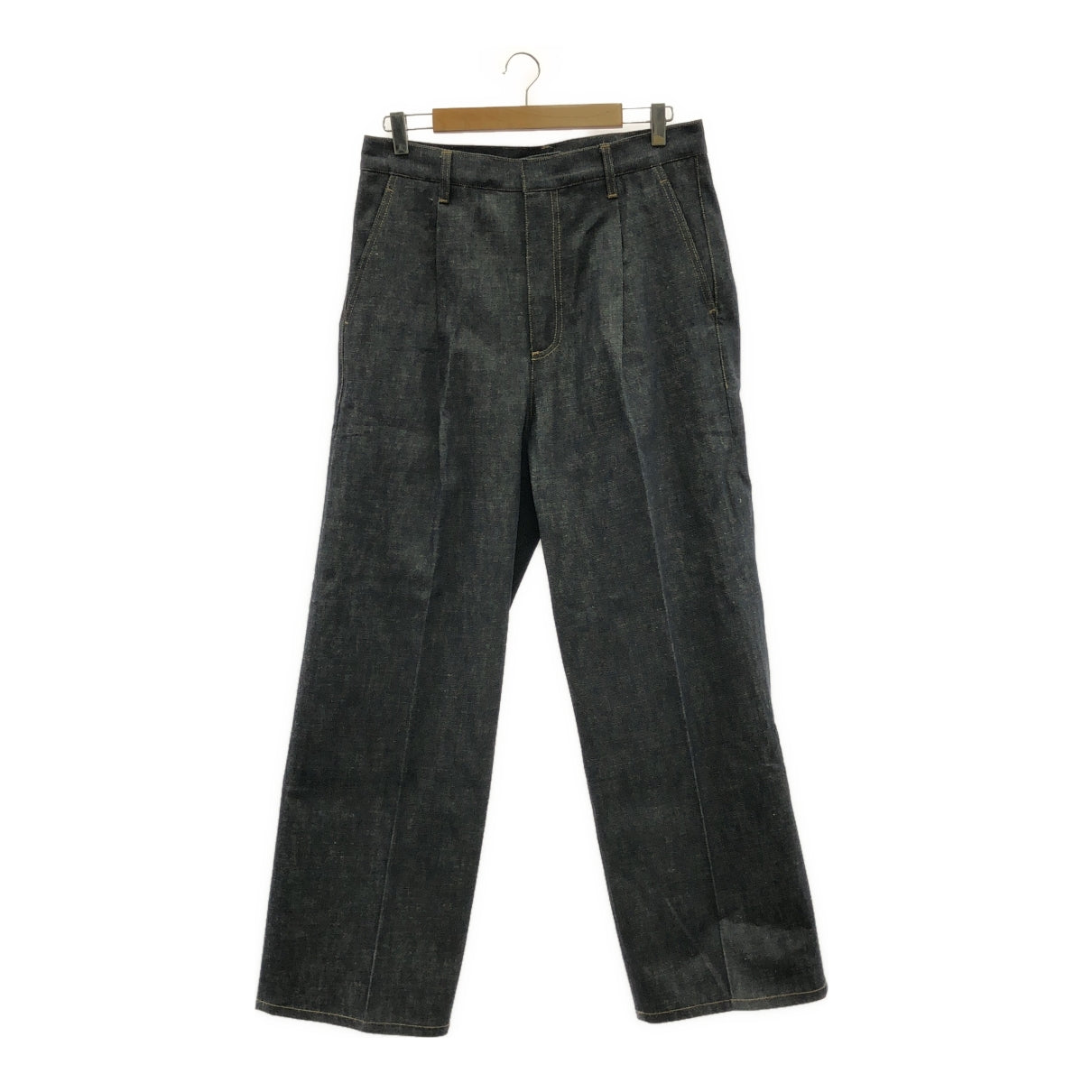 monkey time | 2023AW | One pleat straight ageless denim pants | L | Men's