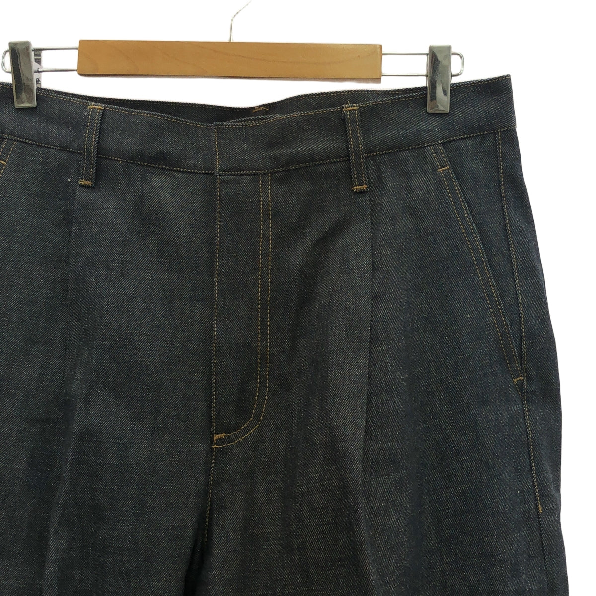 monkey time | 2023AW | One pleat straight ageless denim pants | L | Men's