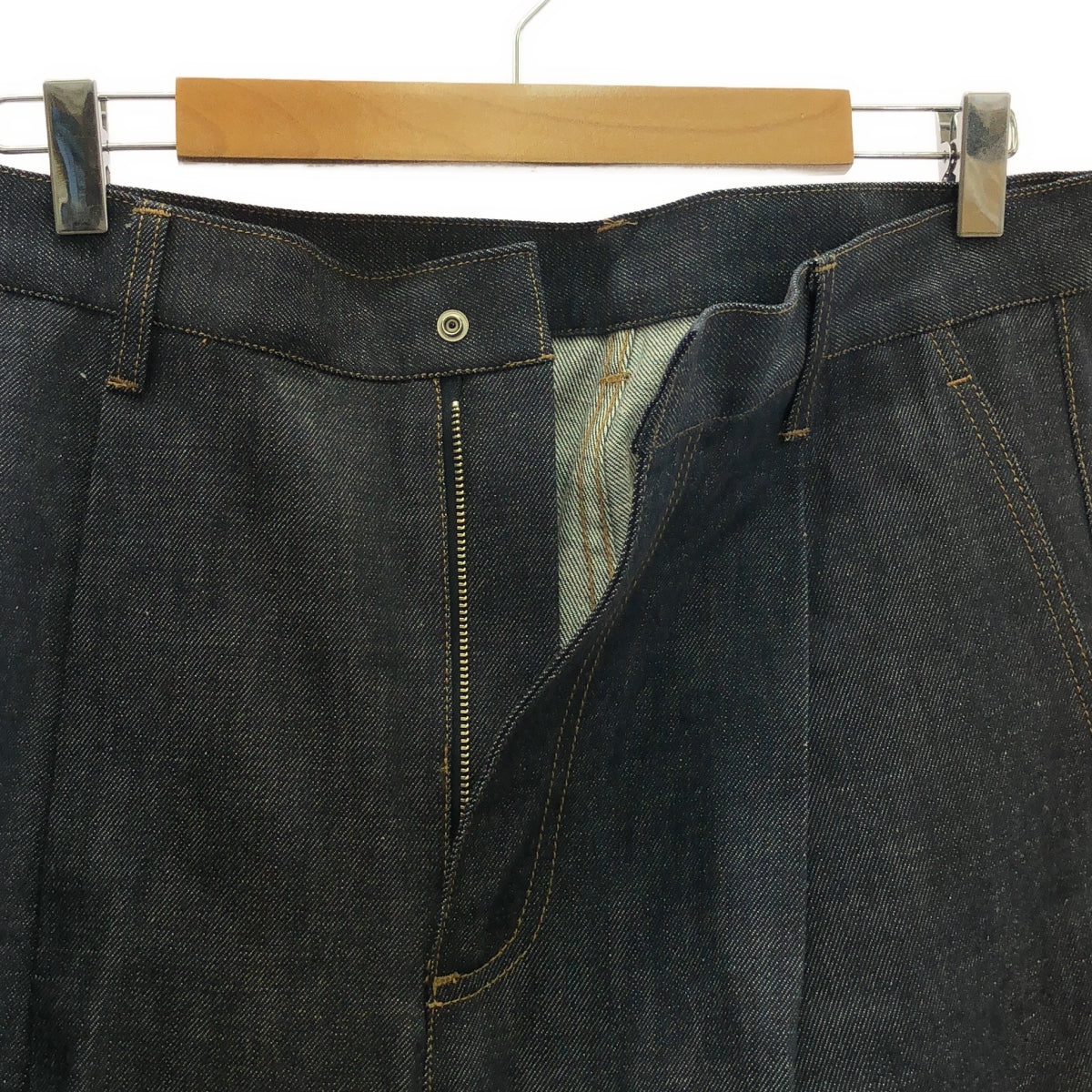 monkey time | 2023AW | One pleat straight ageless denim pants | L | Men's