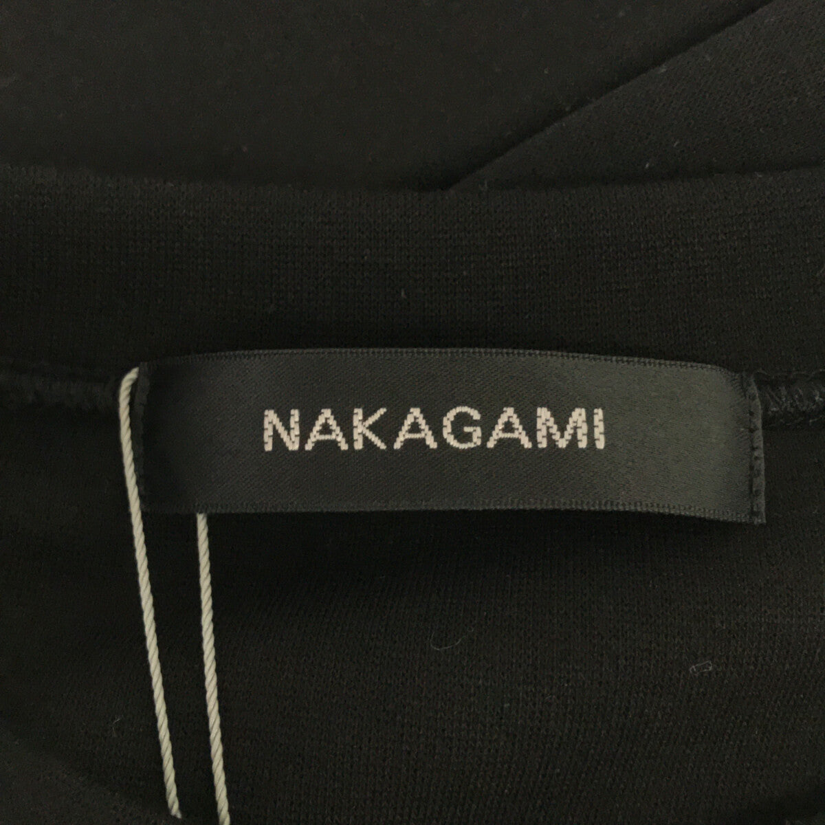 【신품】 NAKAGAMI / 나카가미 | 2022AW | 셋업 원피스 짧은 길이 크루넥 전환 롱 플레어 스커트 | F | 블랙 | 여성