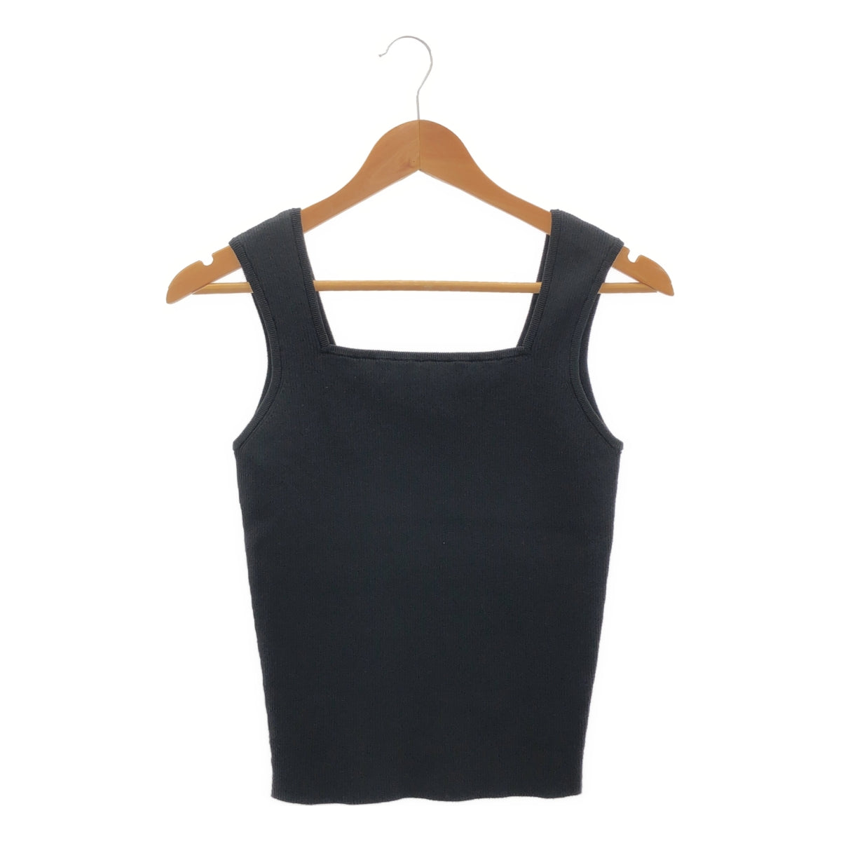 【미품】 Ron Herman / 론하만 | Square Neck Rib Tanktop 스퀘어 넥 리브 탱크 탑 | XS | 블랙 | 여성