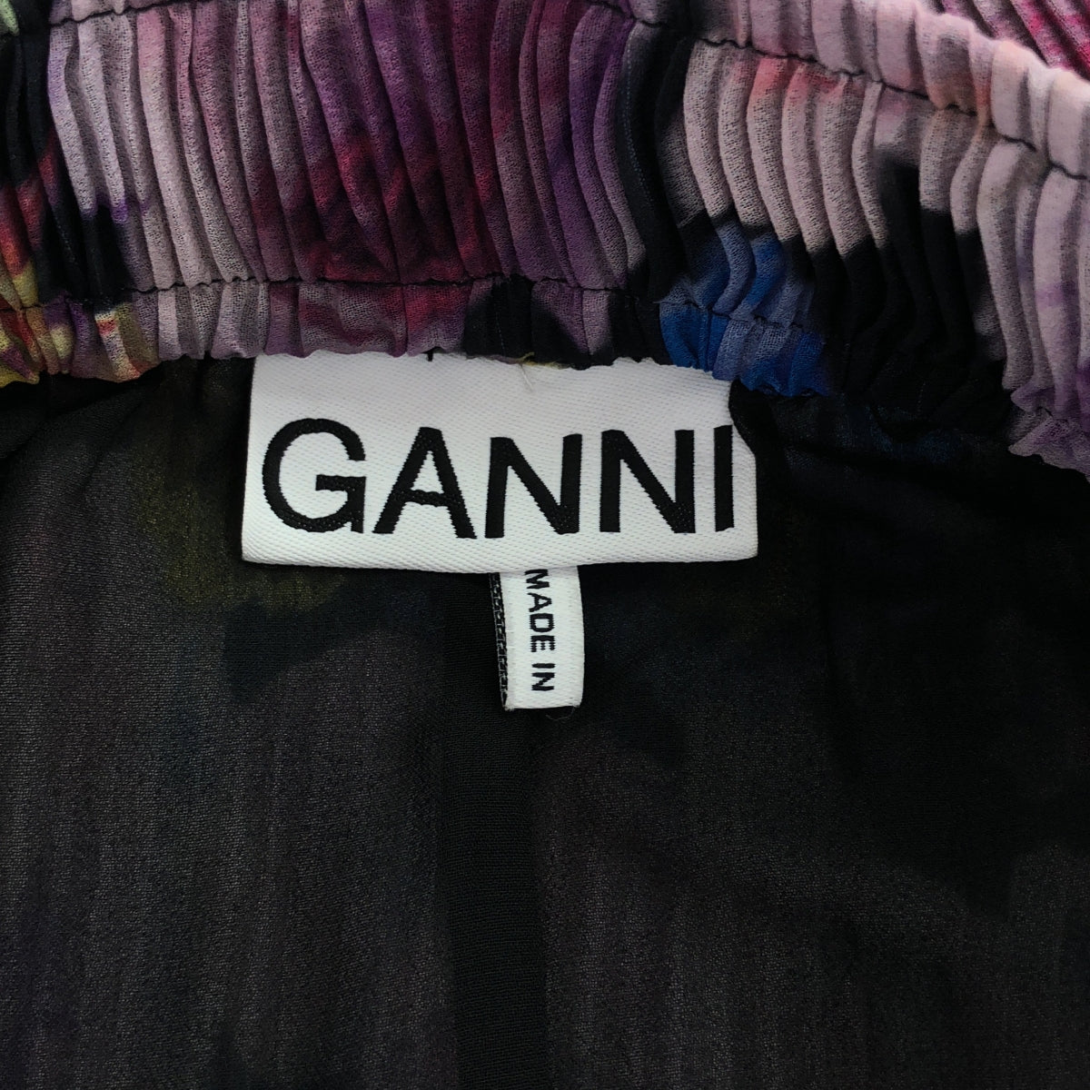 【미품】 Ganni / 가니 | 총무늬 조젯 플리츠 플라워 프린트 스커트 / 총 안감 | 34 | 멀티 컬러 | 여성
