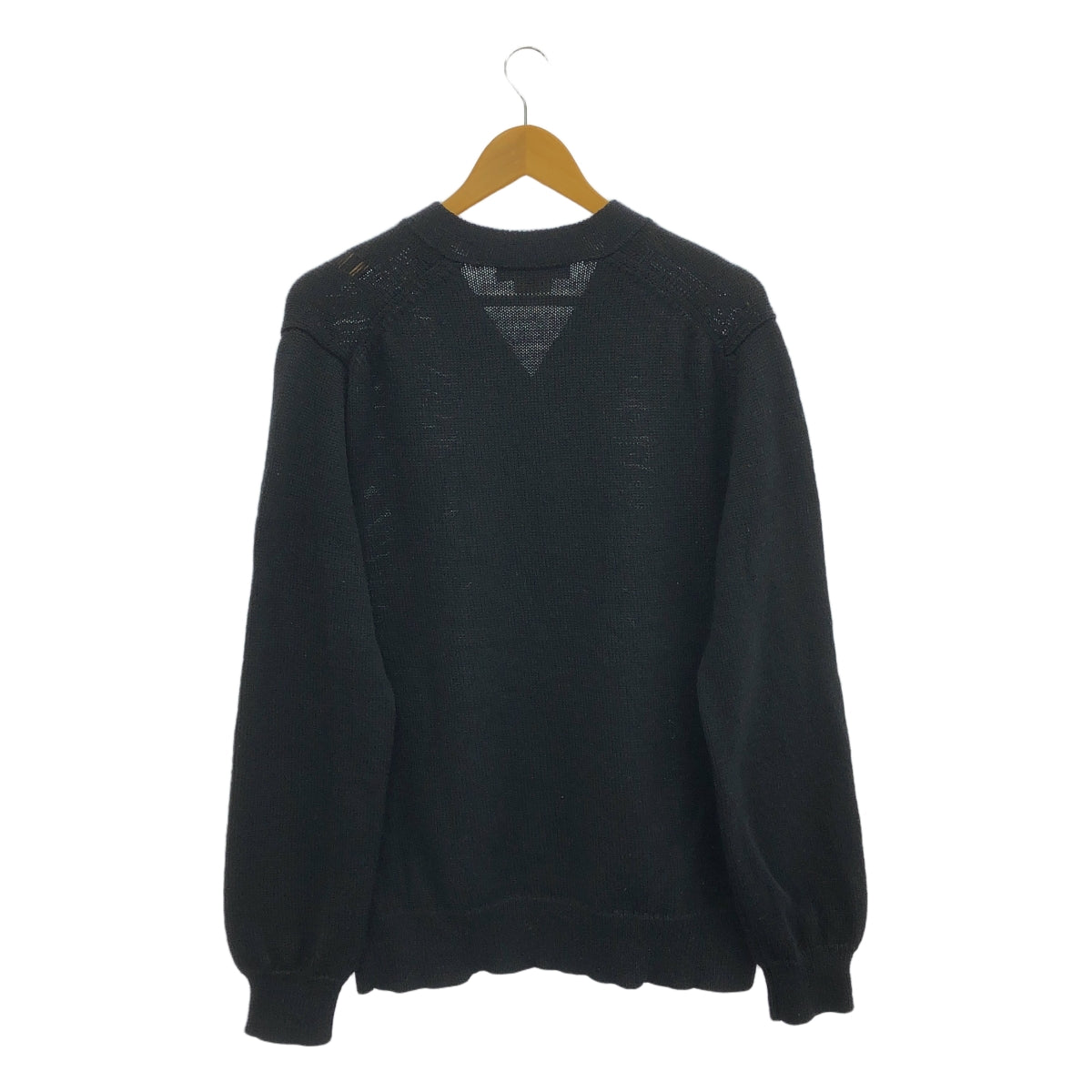 COMME des GARCONS HOMME DEUX / コムデギャルソンオムドゥ | 2018AW | グランジ ウールニット カーディガン | L | ブラック | メンズ