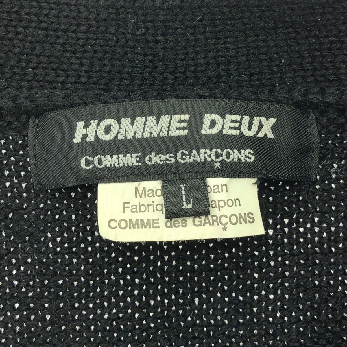 COMME des GARCONS HOMME DEUX / コムデギャルソンオムドゥ | 2018AW | グランジ ウールニット カーディガン | L | ブラック | メンズ