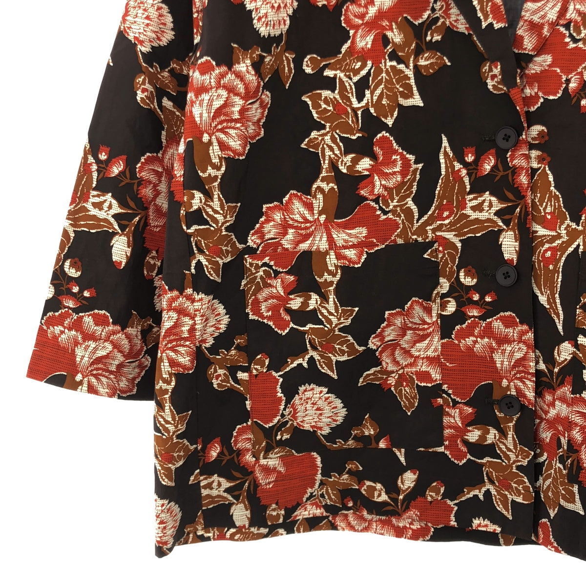【新品】 UNITED ARROWS / ユナイテッドアローズ | コットン フラワープリントシャツ | 38 | ブラウン | レディース