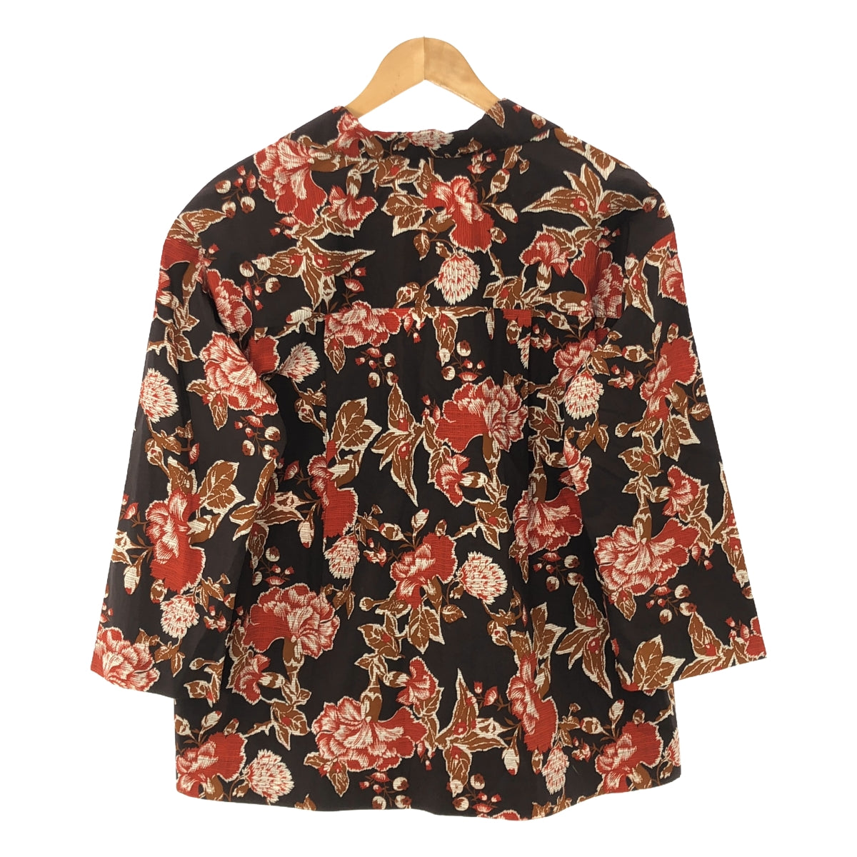 【新品】 UNITED ARROWS / ユナイテッドアローズ | コットン フラワープリントシャツ | 38 | ブラウン | レディース