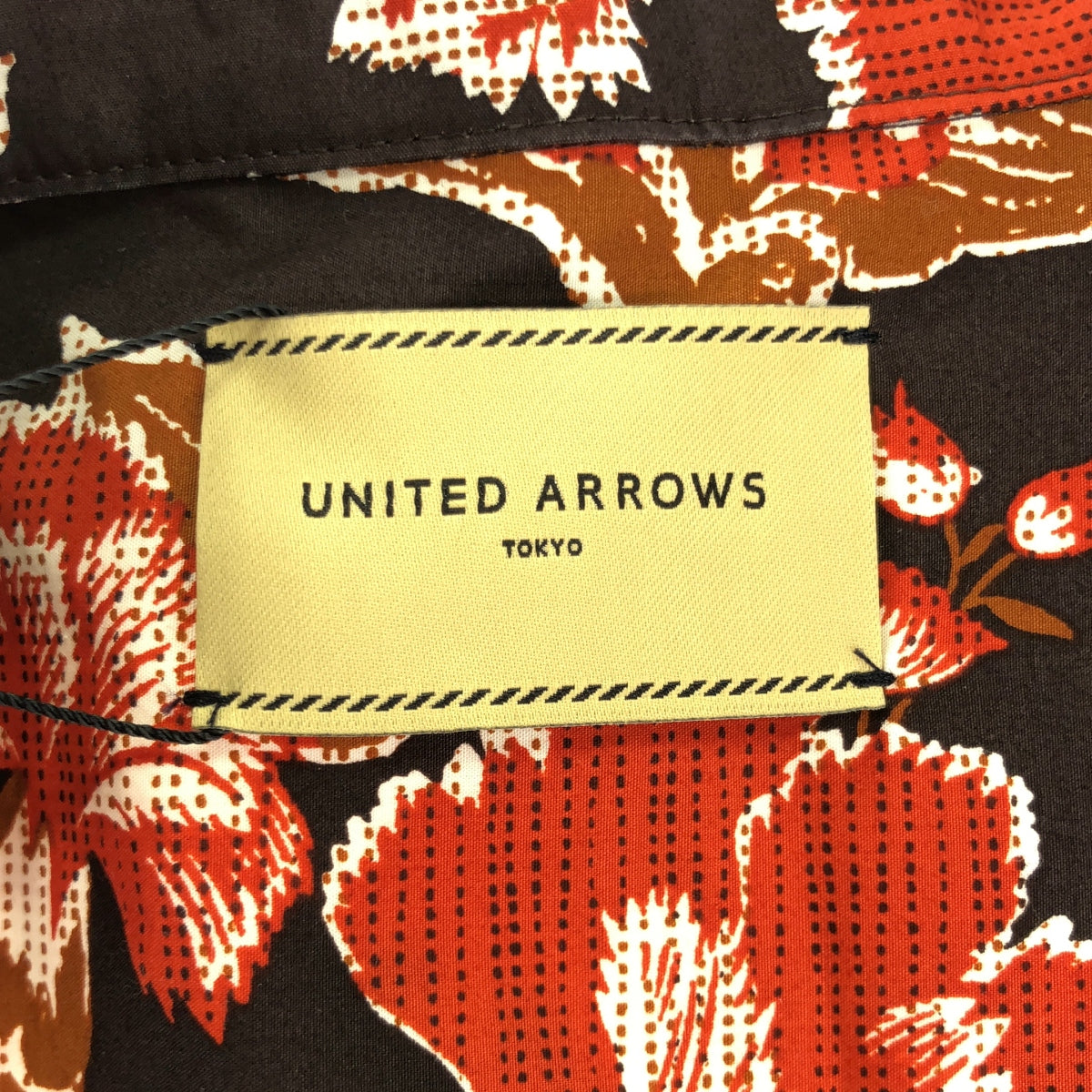 【新品】 UNITED ARROWS / ユナイテッドアローズ | コットン フラワープリントシャツ | 38 | ブラウン | レディース