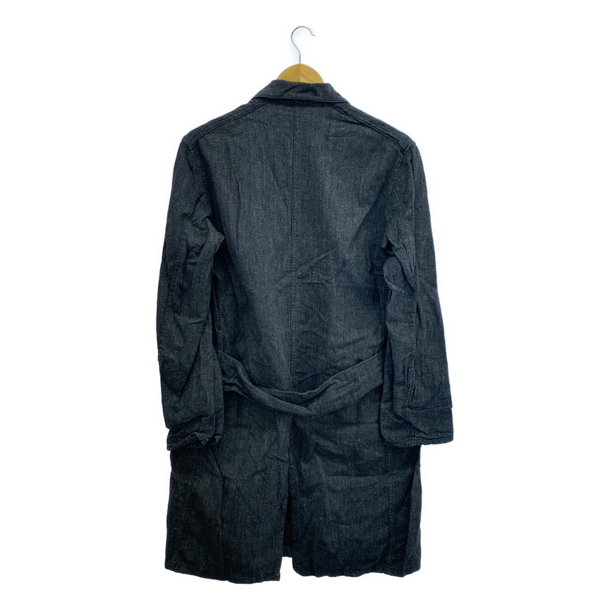 EURO VINTAGE | Estimated 50s-60s Vintage French Work Black Chambray Coat, Salt and Pepper | 40 | Men's