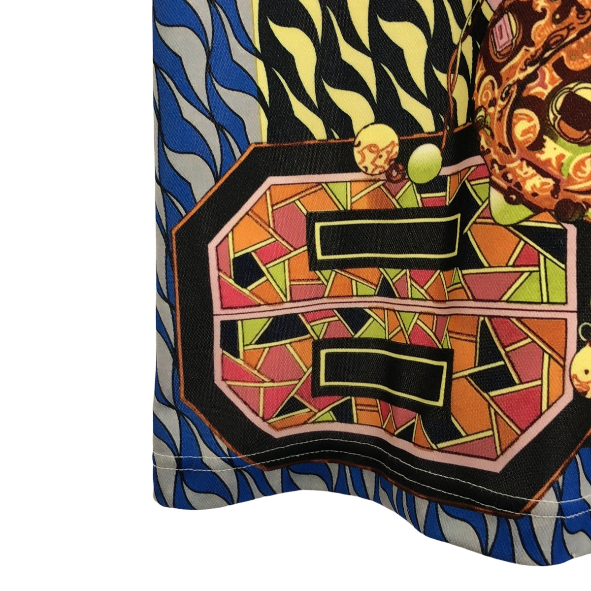 COMME des GARCONS | 2019SS | Scarf pattern polyester T-shirt | S | White / Multicolor | Women's