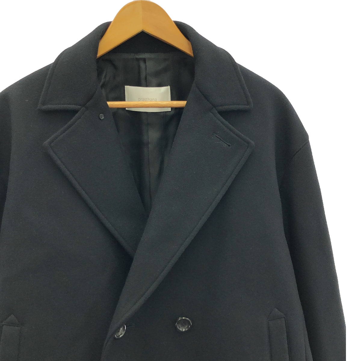 【신품】 prasthana / 프라스타나 | double breasted arm guard coat / 코트 | M | 블랙 | 남성