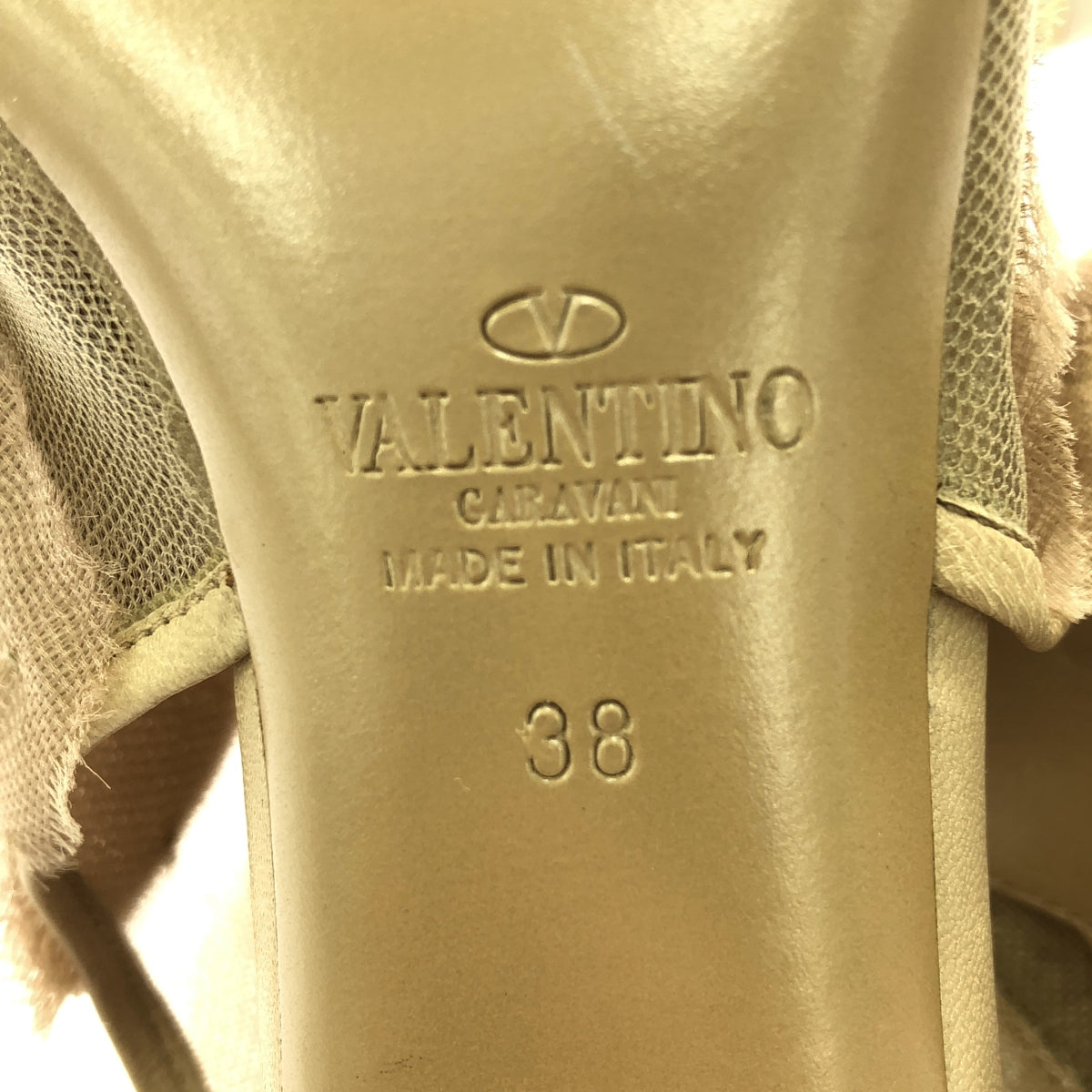 VALENTINO GARAVANI / ヴァレンティノガラヴァーニ | レザー フラワー レースアップ サンダル | 38 | レディース