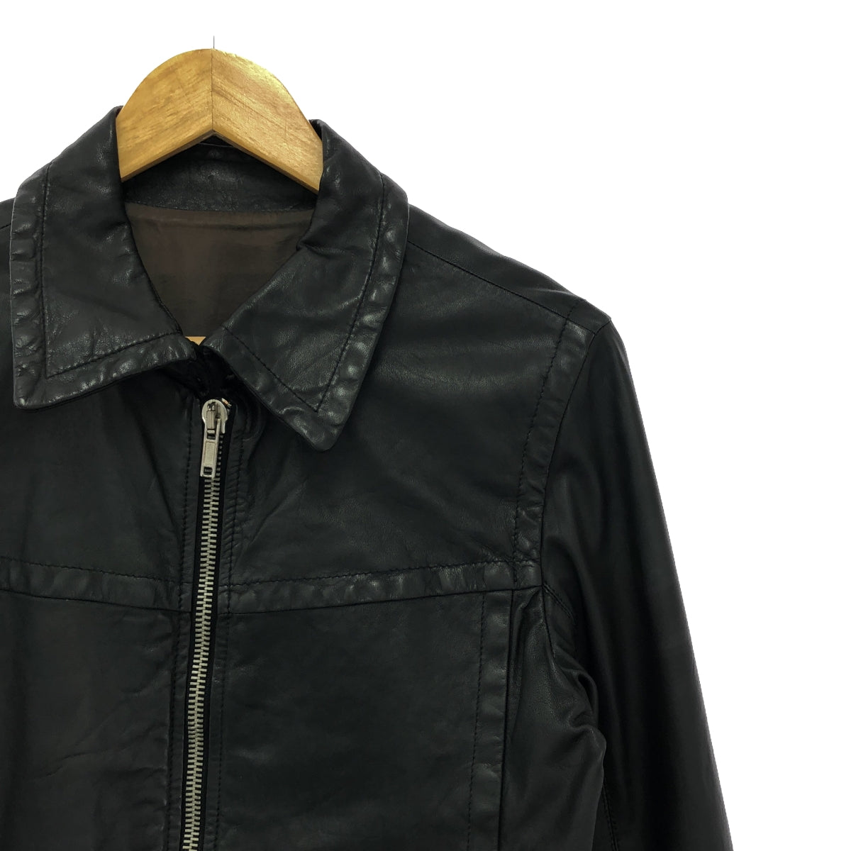 Rick Owens | OLMAR and MIRTA Lamb Leather Single Riders Jacket | S | Men's